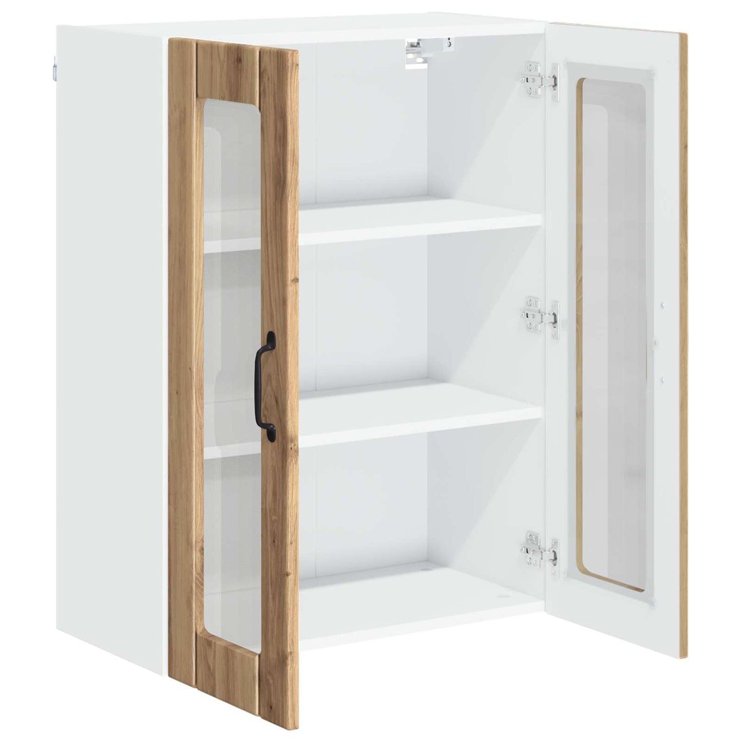 Wandglas-Schrank LUCCA Artisan-Eiche 60 x 31 x 80 cm