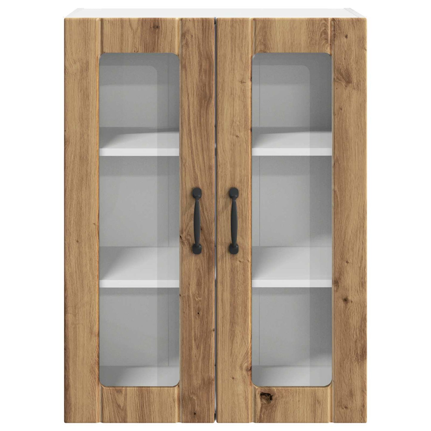 Wandglas-Schrank LUCCA Artisan-Eiche 60 x 31 x 80 cm