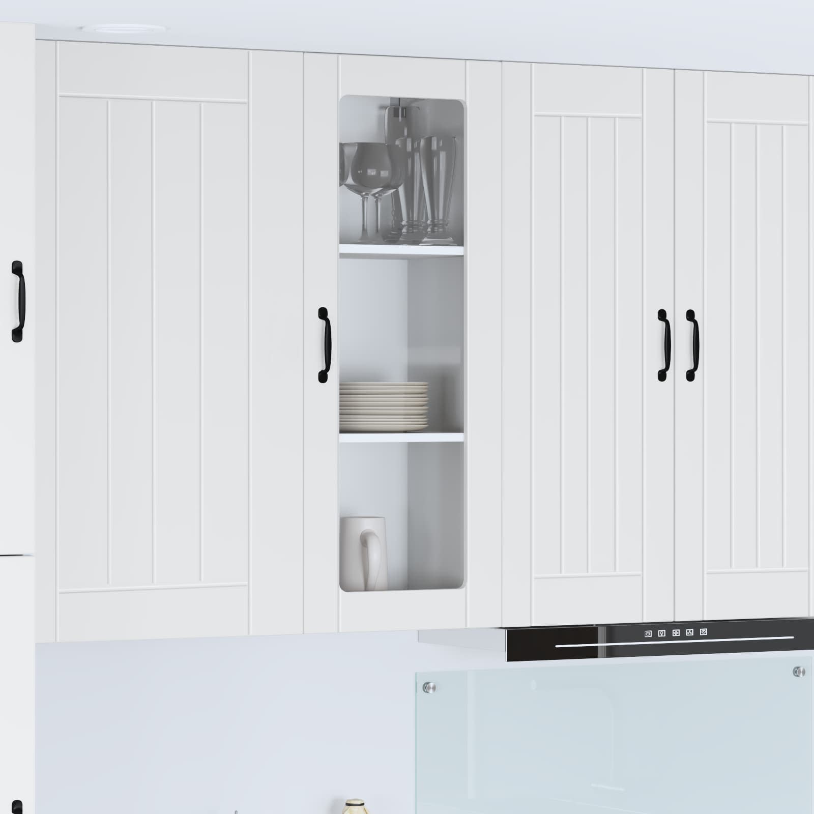 Wandglas-Schrank LUCCA Weiß 40 x 31 x 100 cm Holzwerkstoff