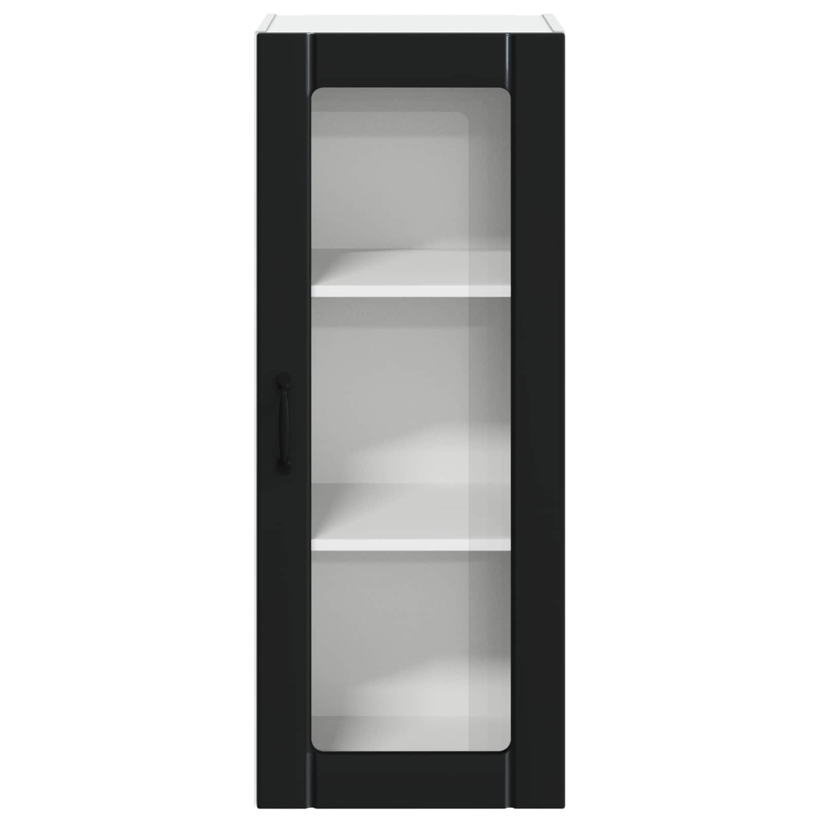Wandglas-Schrank LUCCA Schwarz 40 x 31 x 100 cm Holzwerkstoff