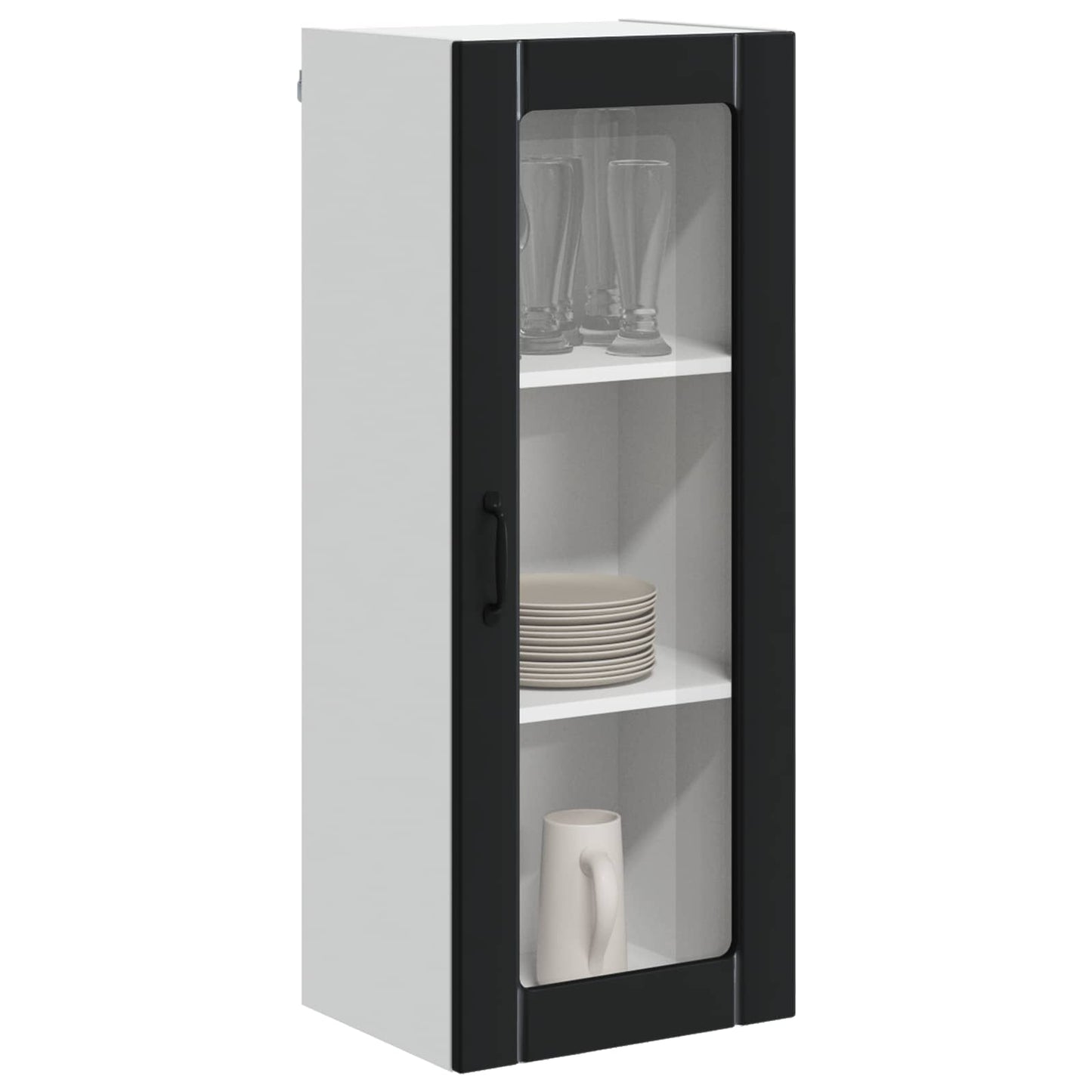 Wandglas-Schrank LUCCA Schwarz 40 x 31 x 100 cm Holzwerkstoff