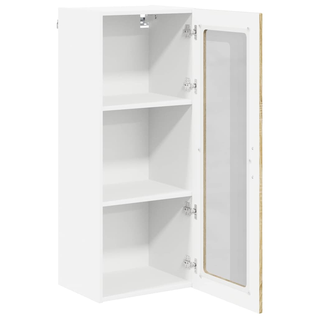 Wandglas-Schrank LUCCA Sonoma-Eiche 40 x 31 x 100 cm