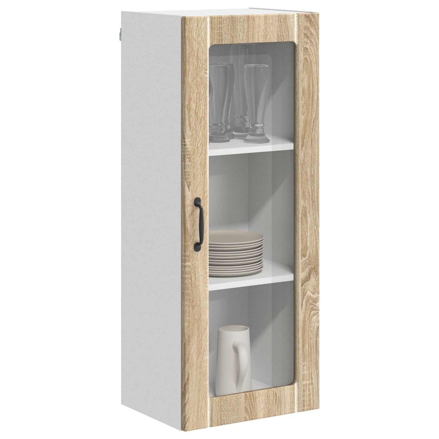 Wandglas-Schrank LUCCA Sonoma-Eiche 40 x 31 x 100 cm