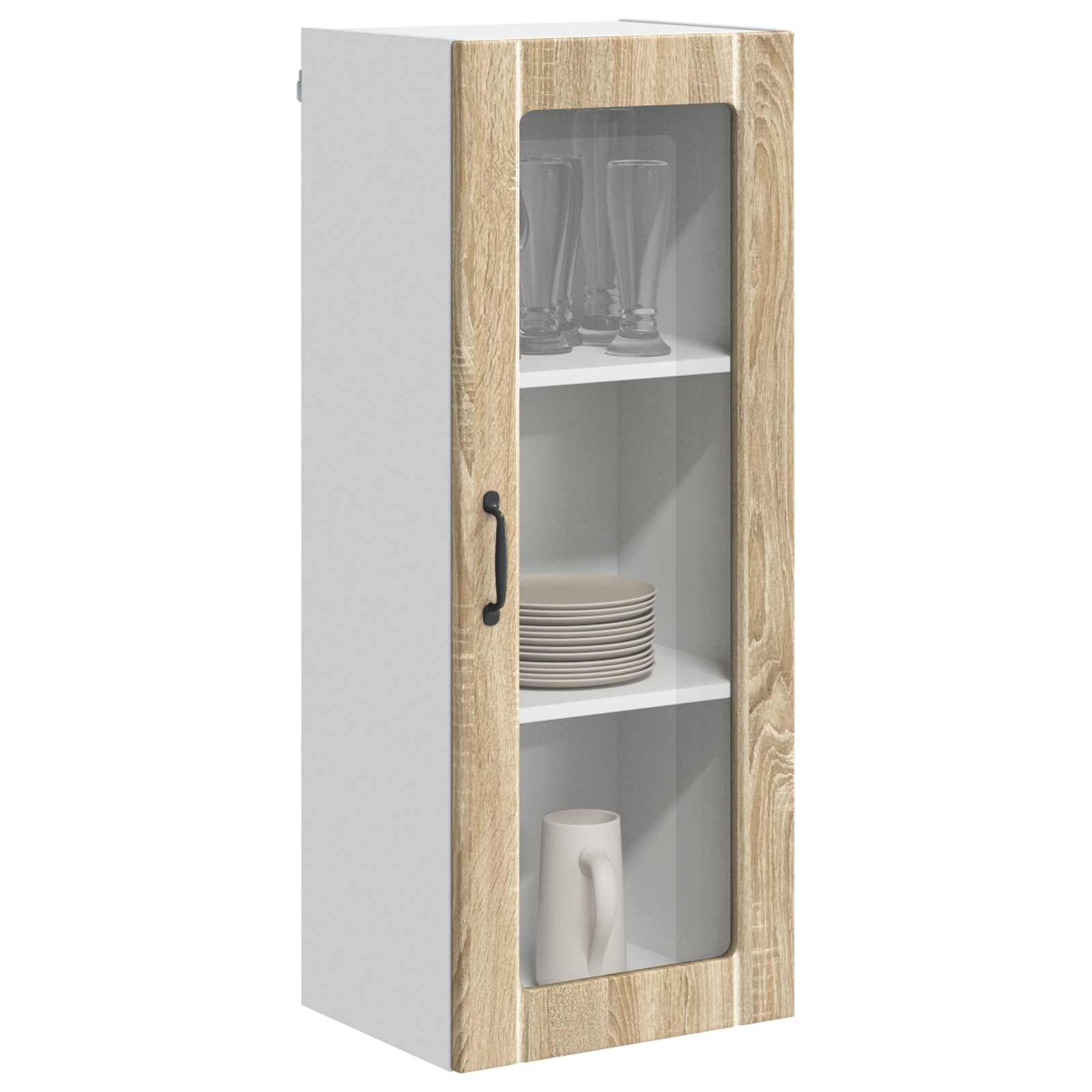 Wandglas-Schrank LUCCA Sonoma-Eiche 40 x 31 x 100 cm