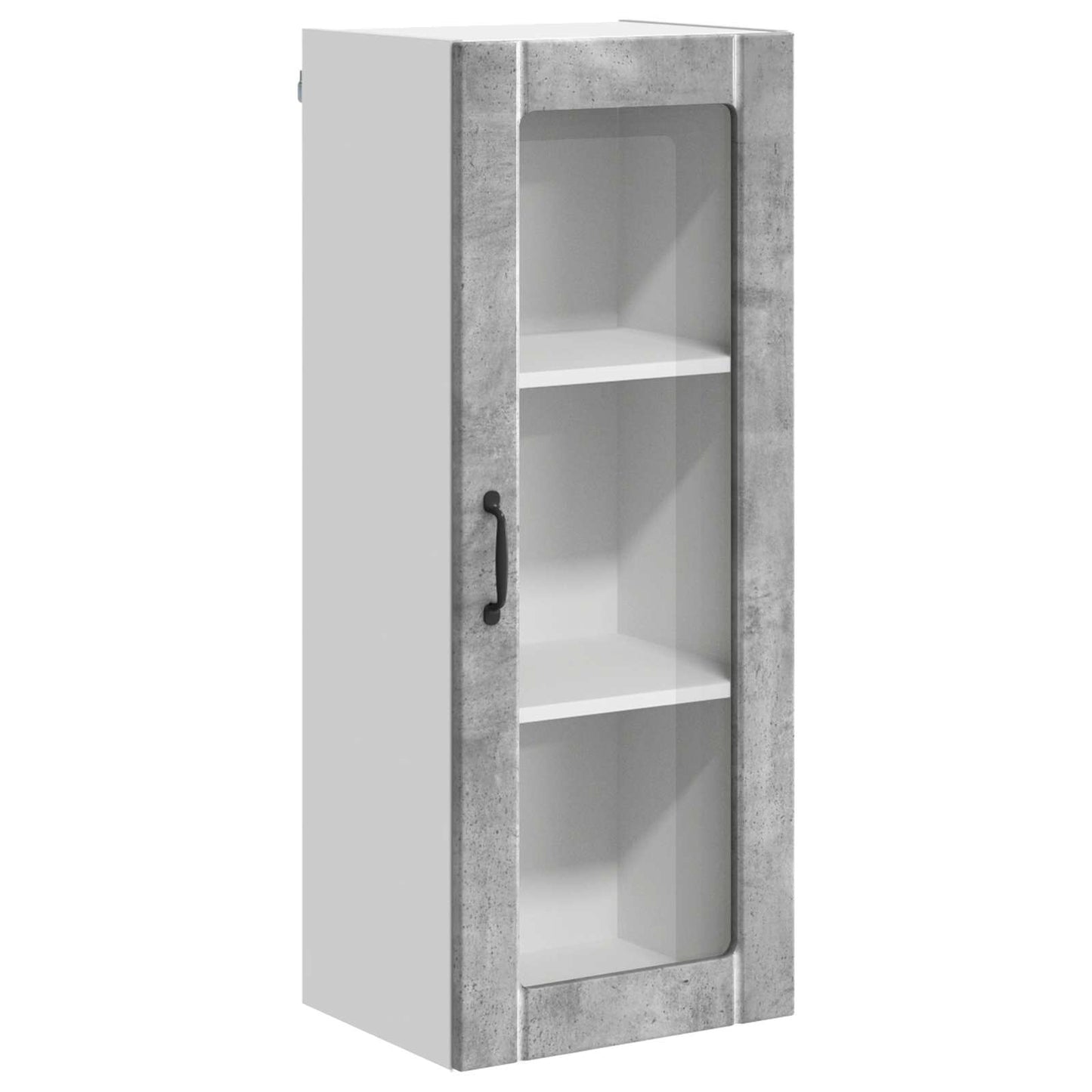 Wandglas-Schrank LUCCA Betongrau 40 x 31 x 100 cm Holzwerkstoff