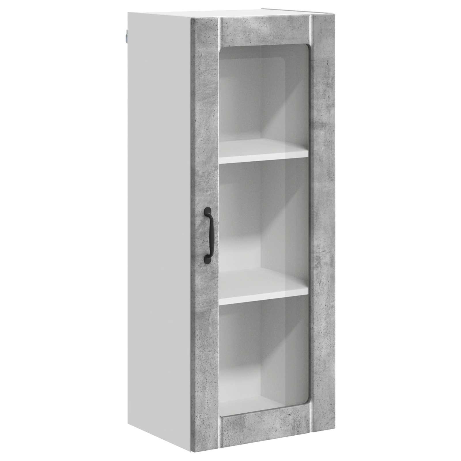 Wandglas-Schrank LUCCA Betongrau 40 x 31 x 100 cm Holzwerkstoff