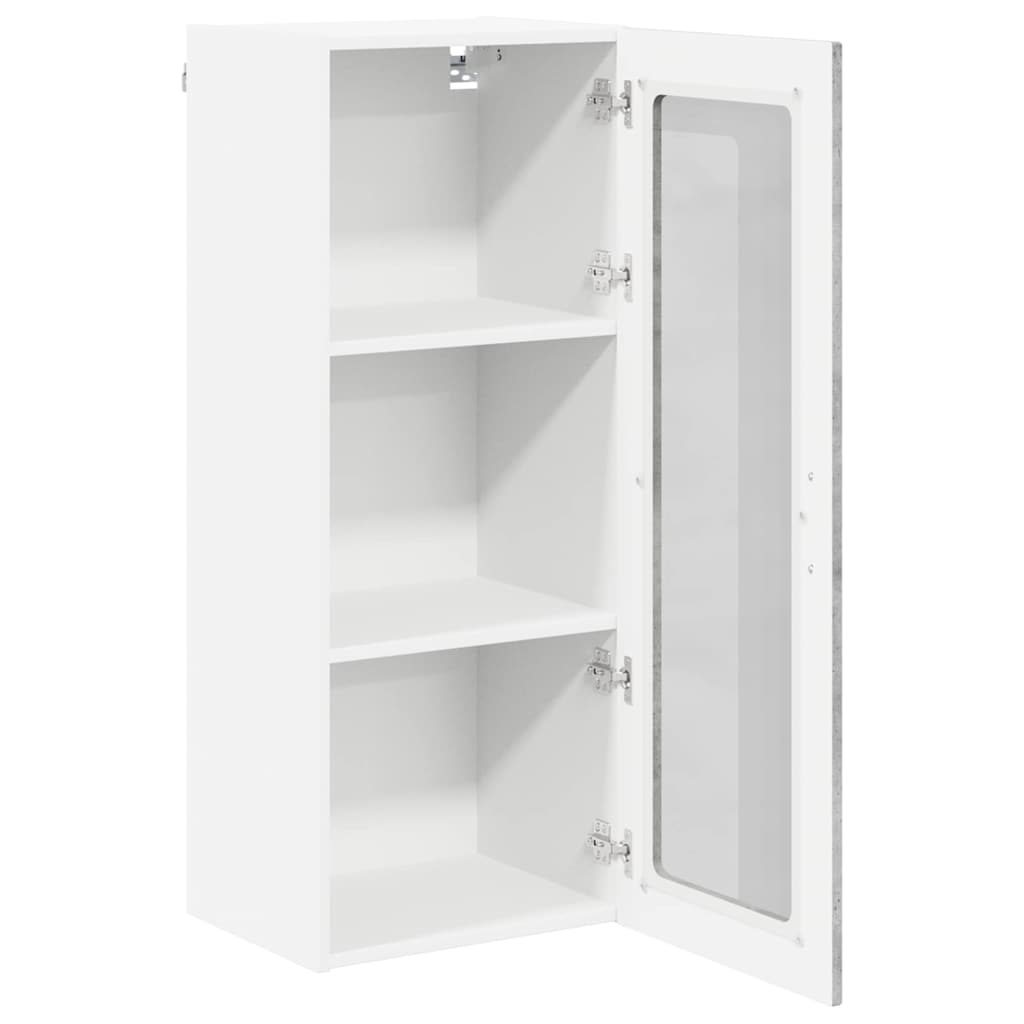 Wandglas-Schrank LUCCA Betongrau 40 x 31 x 100 cm Holzwerkstoff