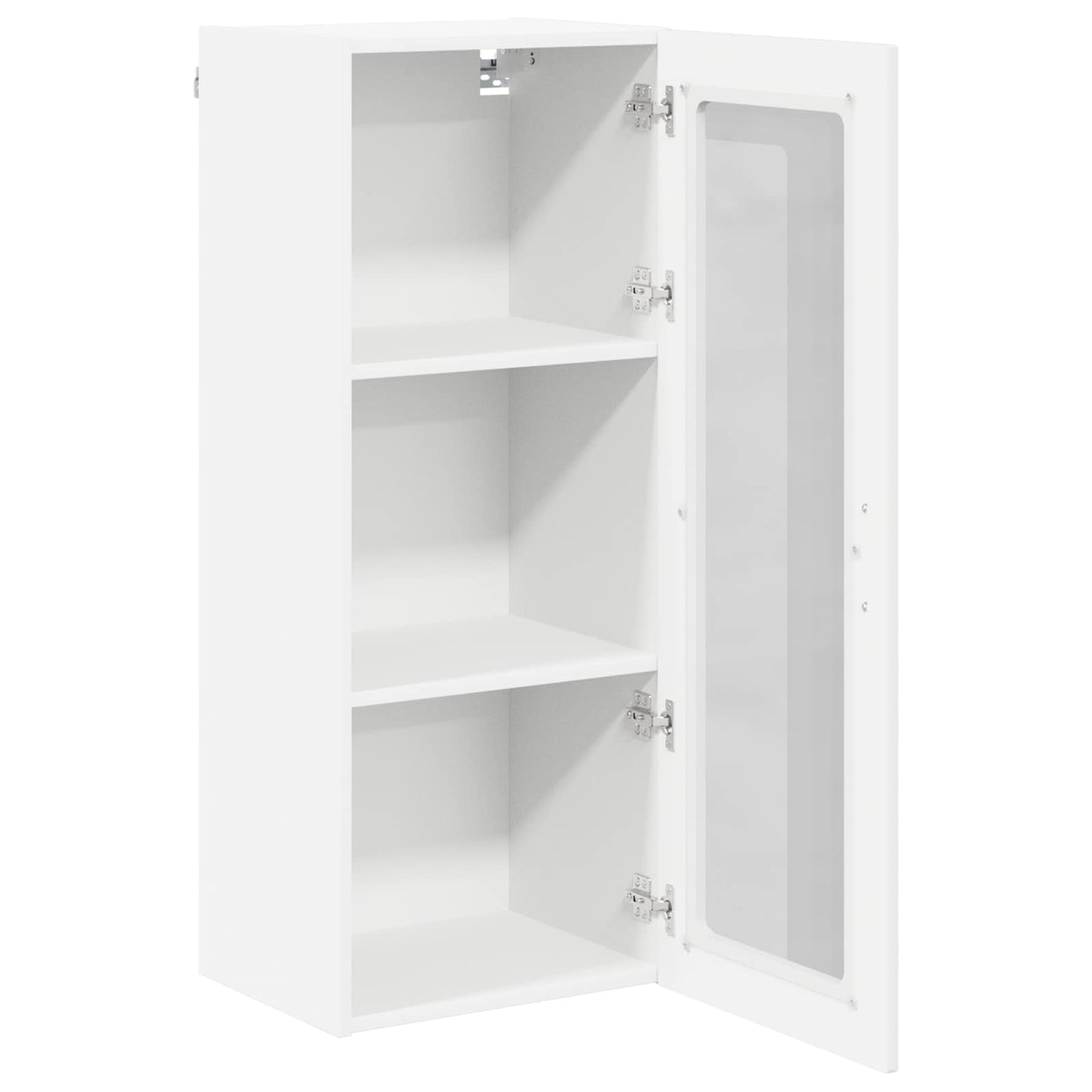 Wandglas-Schrank LUCCA Hochglanz Weiß 40 x 31 x 100 cm