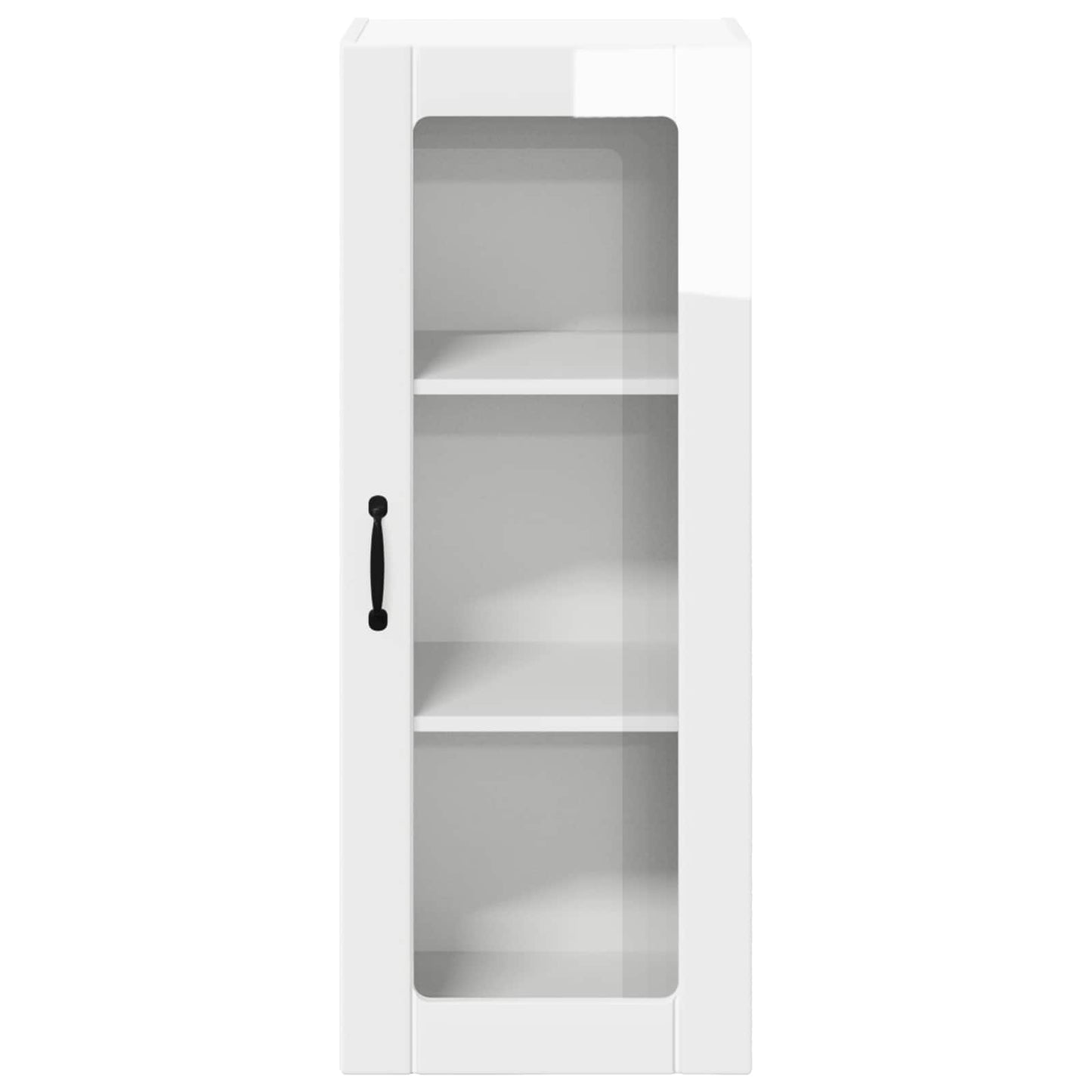 Wandglas-Schrank LUCCA Hochglanz Weiß 40 x 31 x 100 cm
