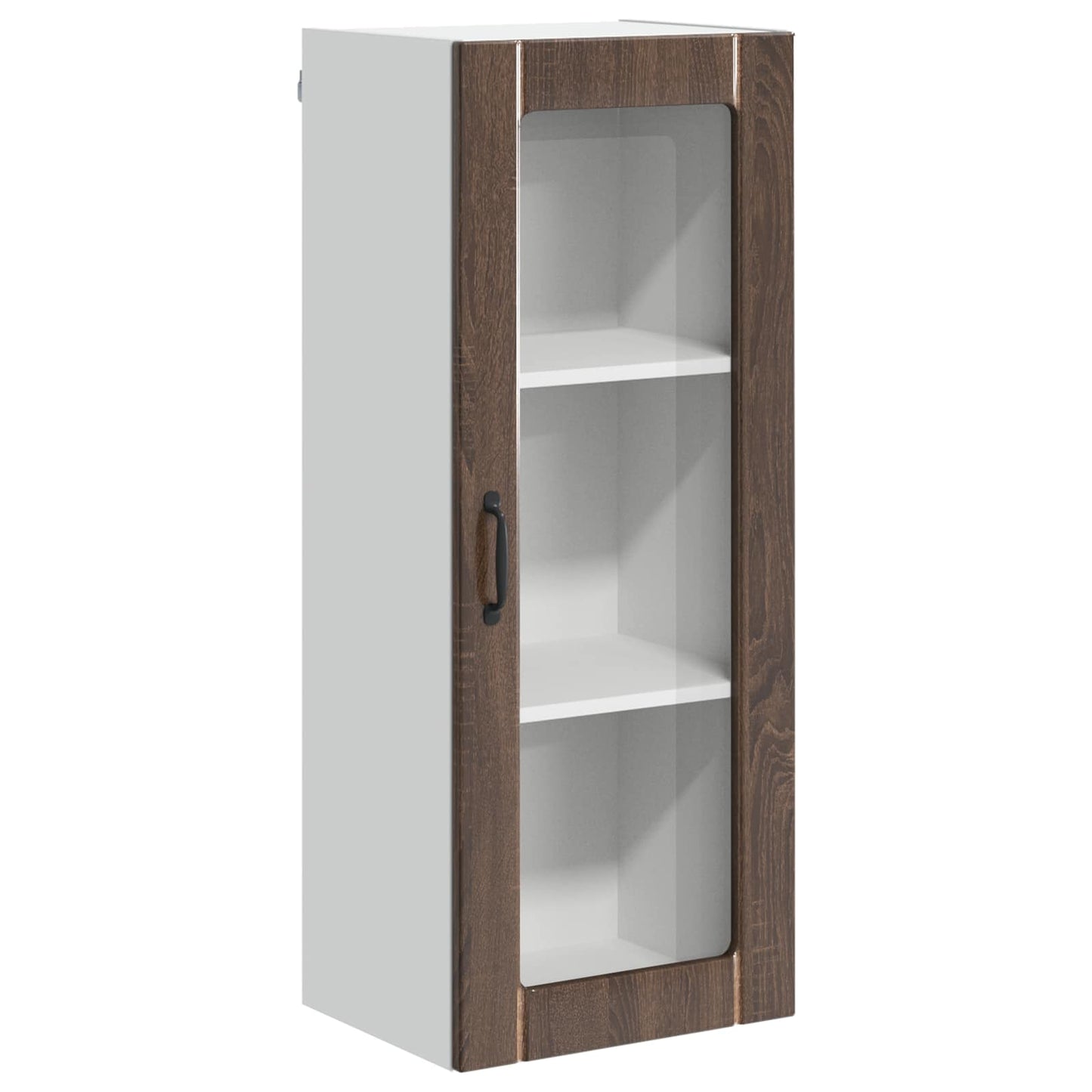 Wandglas-Schrank LUCCA Brauneiche 40 x 31 x 100 cm