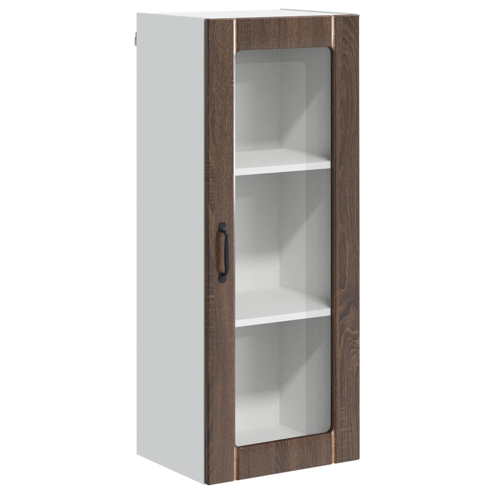 Wandglas-Schrank LUCCA Brauneiche 40 x 31 x 100 cm