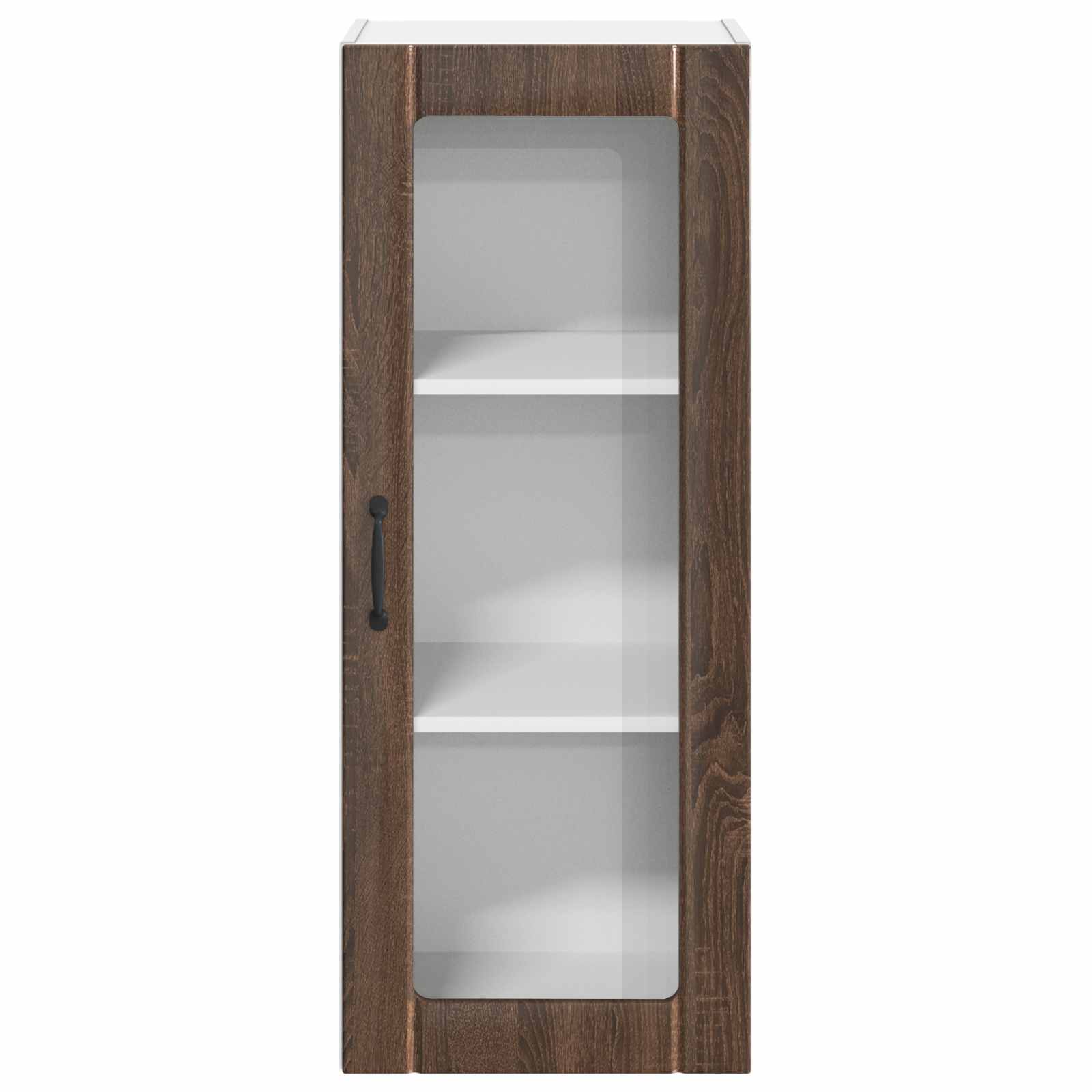 Wandglas-Schrank LUCCA Brauneiche 40 x 31 x 100 cm