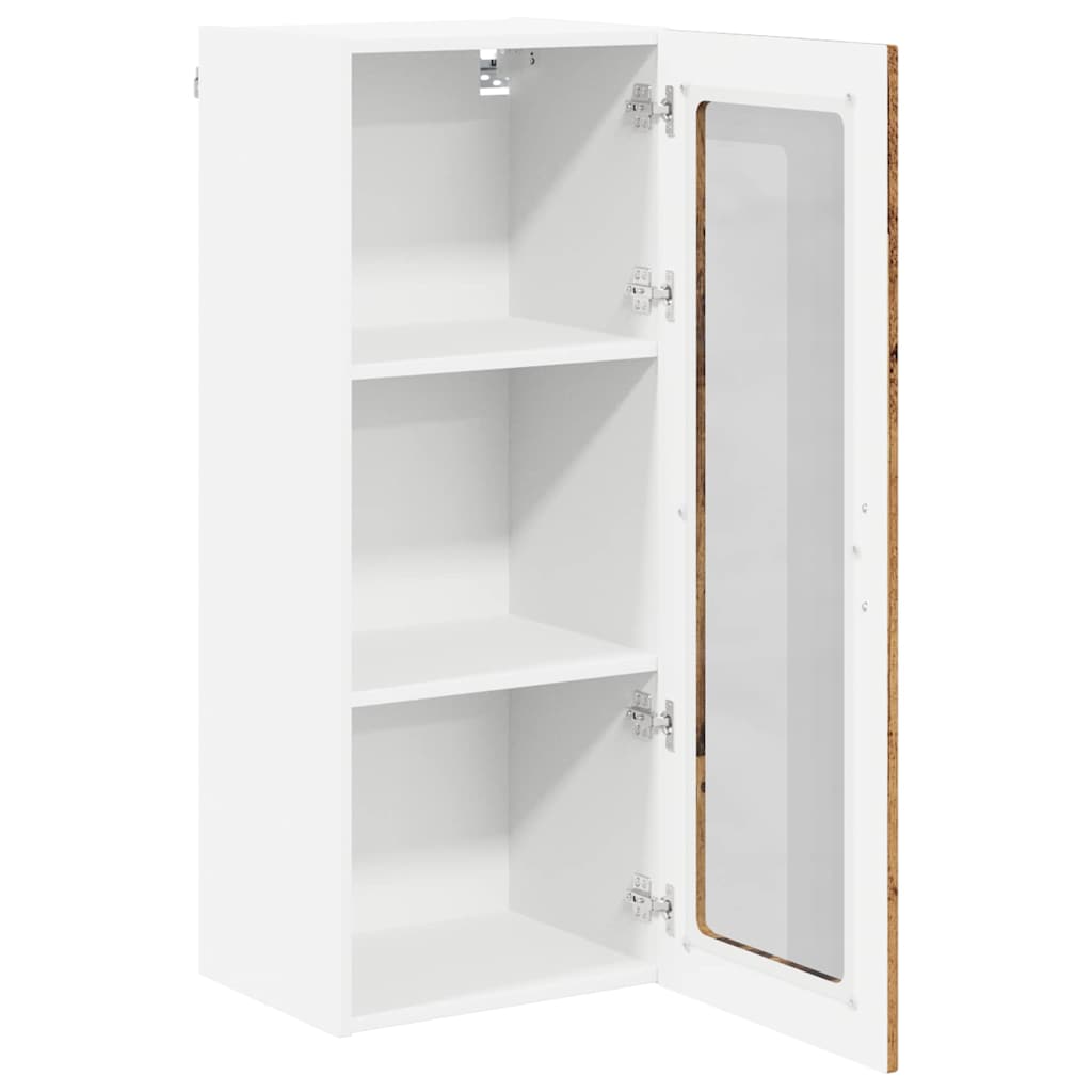 Wandglas-Schrank LUCCA Altholz 40 x 31 x 100 cm Holzwerkstoff