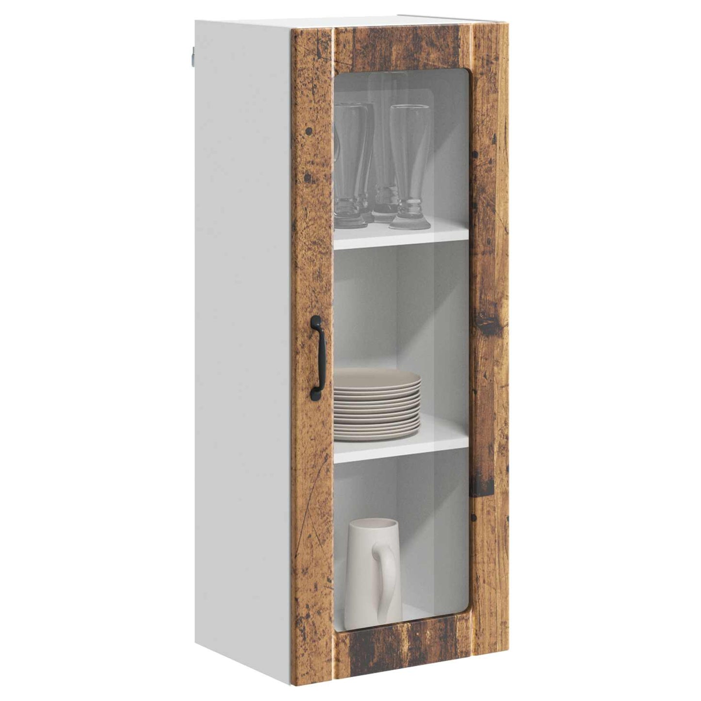 Wandglas-Schrank LUCCA Altholz 40 x 31 x 100 cm Holzwerkstoff