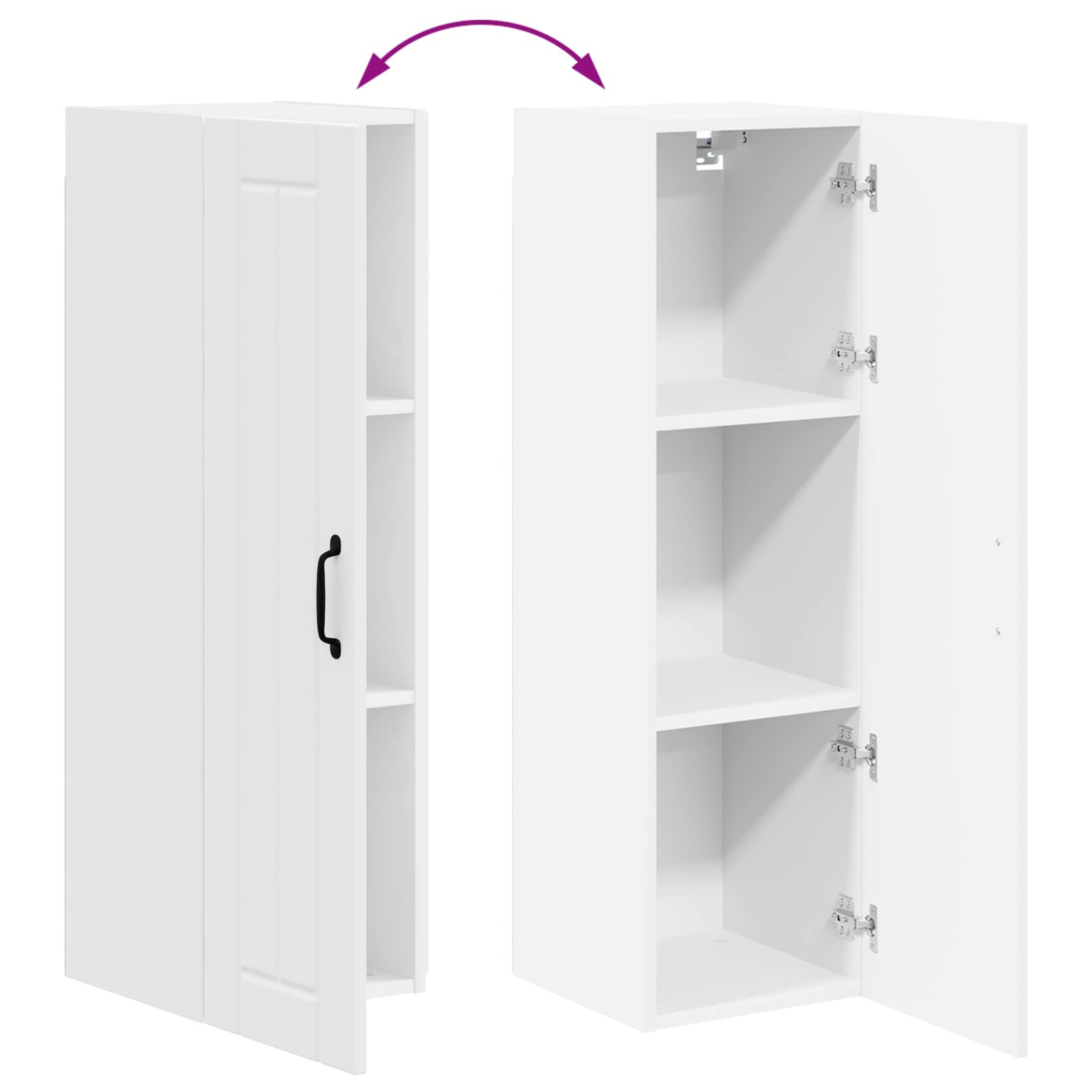 Wandschrank LUCCA Weiß 30 x 31 x 100 cm Holzwerkstoff
