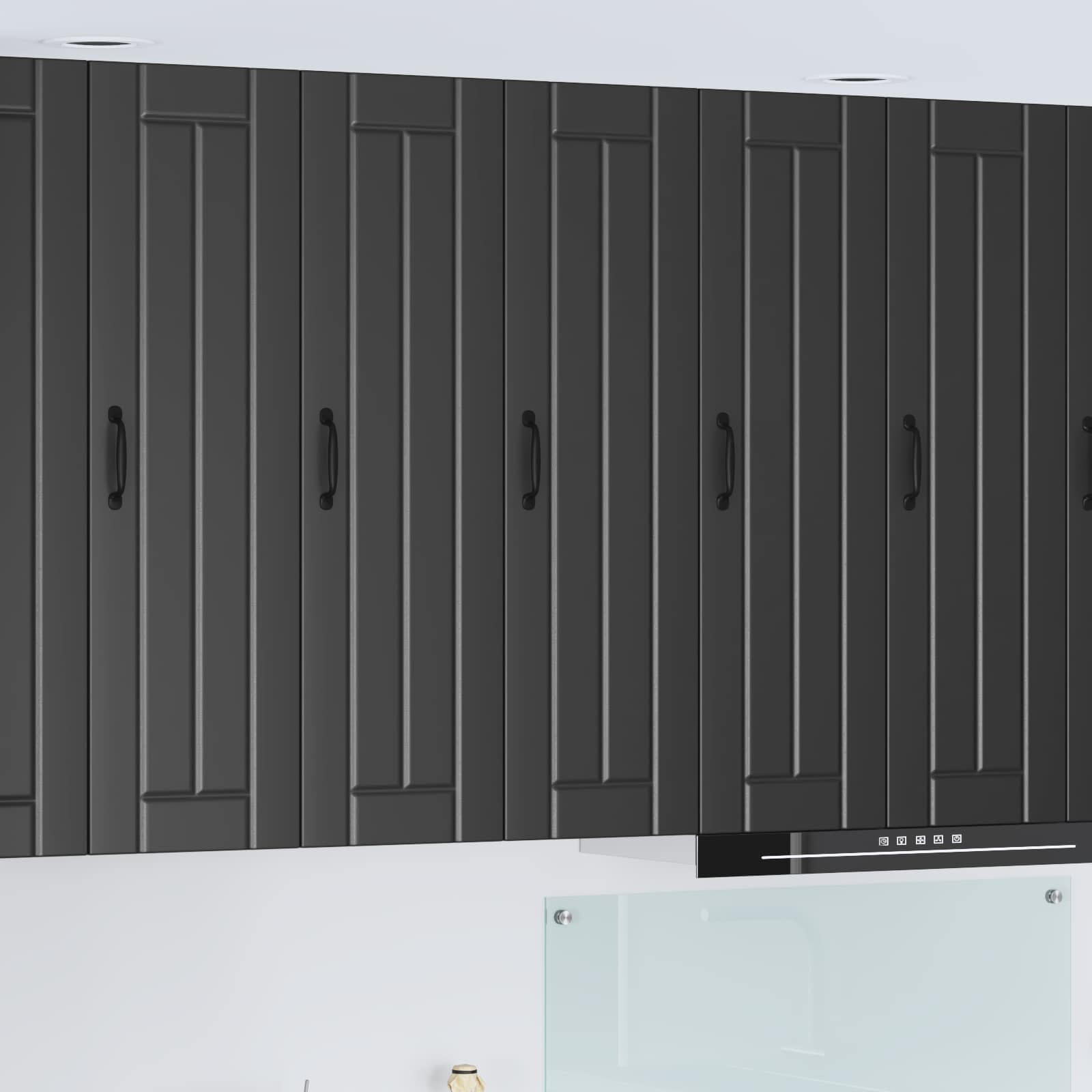 Wandschrank LUCCA Schwarz 30 x 31 x 100 cm Holzwerkstoff