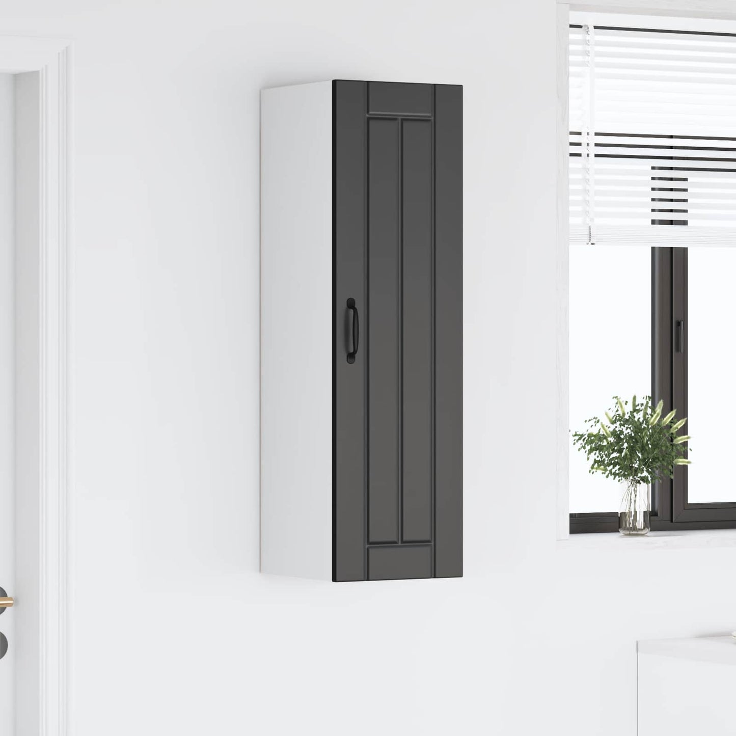 Wandschrank LUCCA Schwarz 30 x 31 x 100 cm Holzwerkstoff