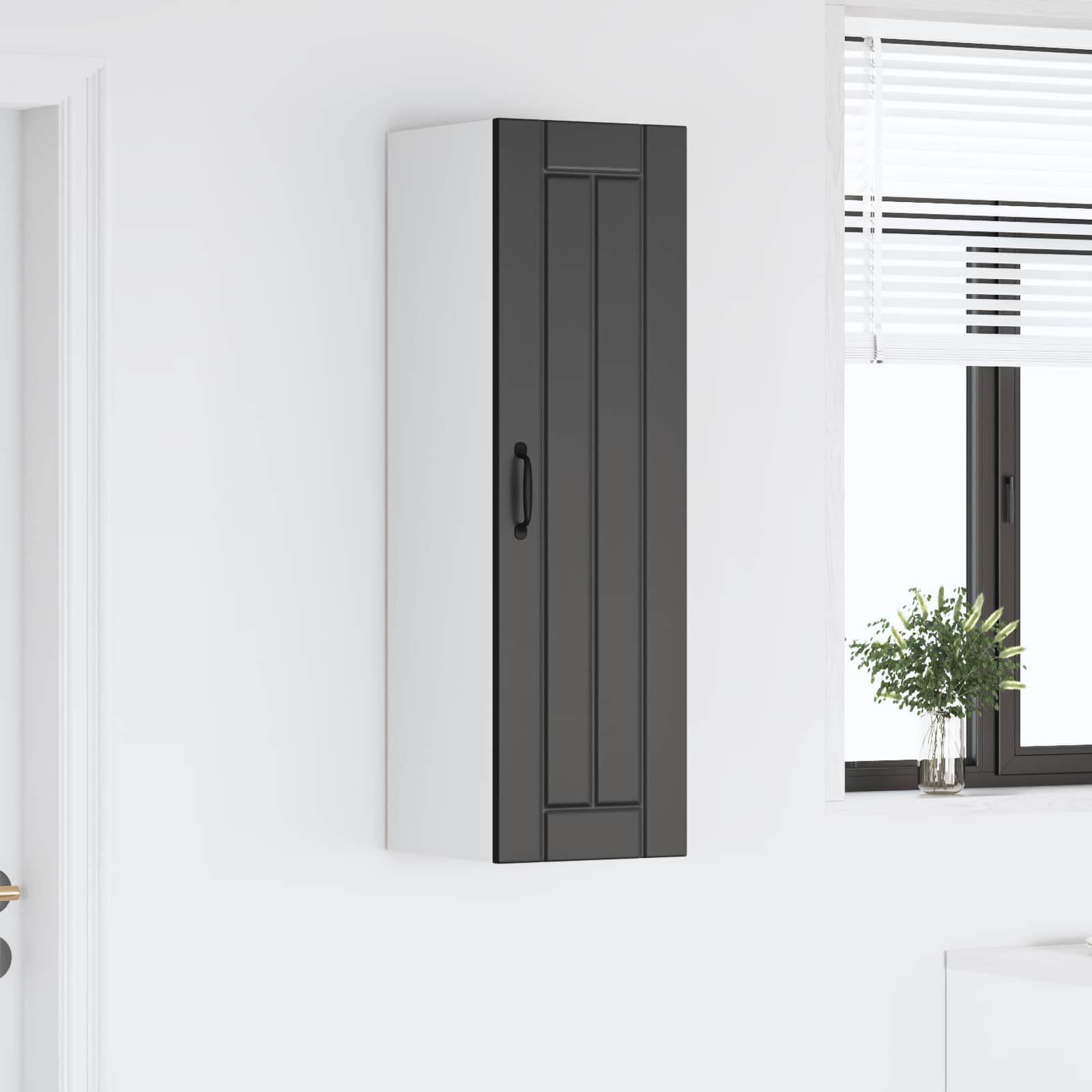 Wandschrank LUCCA Schwarz 30 x 31 x 100 cm Holzwerkstoff