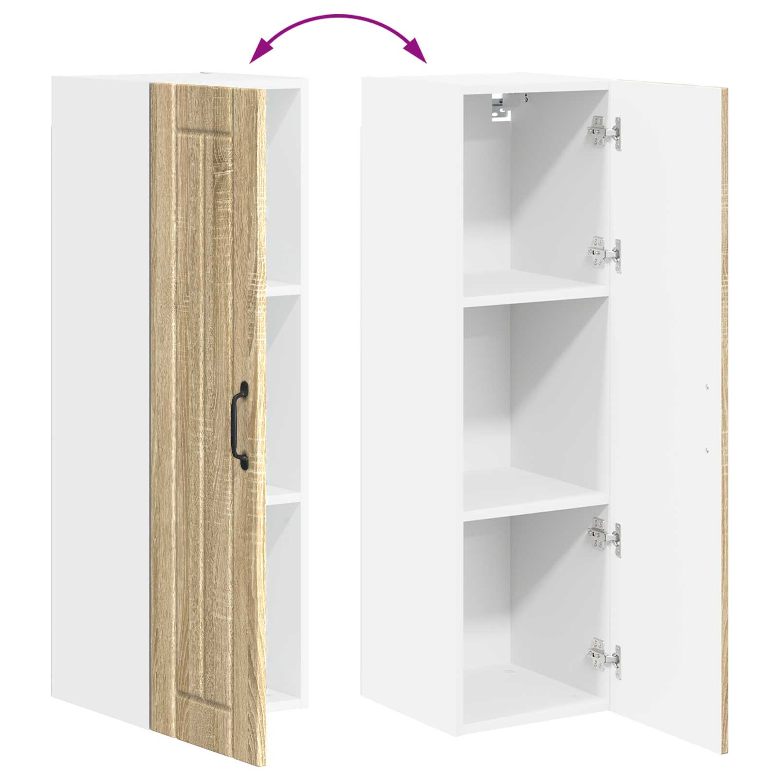 Wandschrank LUCCA Sonoma-Eiche 30 x 31 x 100 cm Holzwerkstoff