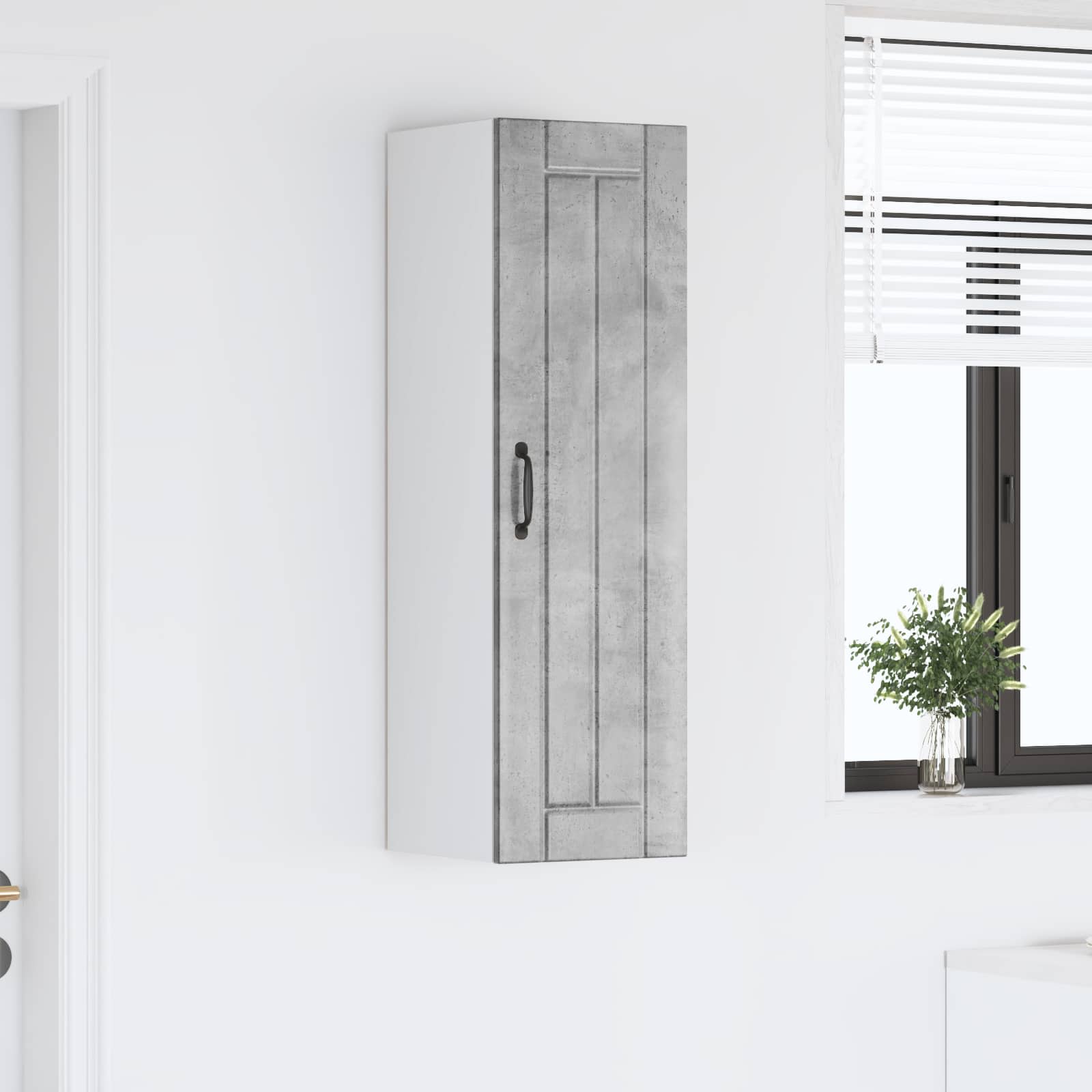 Wandschrank LUCCA Betongrau 30 x 31 x 100 cm Holzwerkstoff