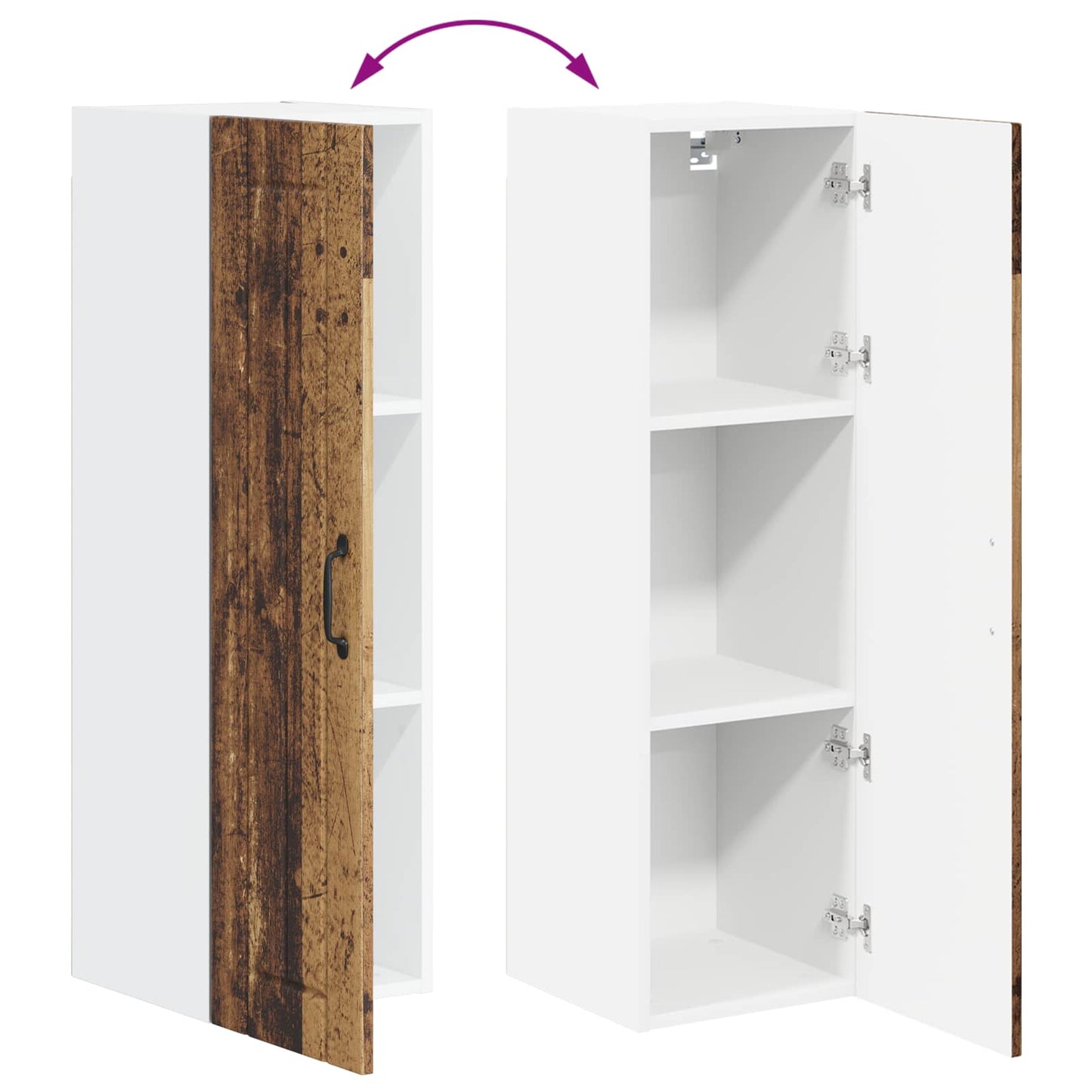Wandschrank LUCCA Altholz 30 x 31 x 100 cm Holzwerkstoff