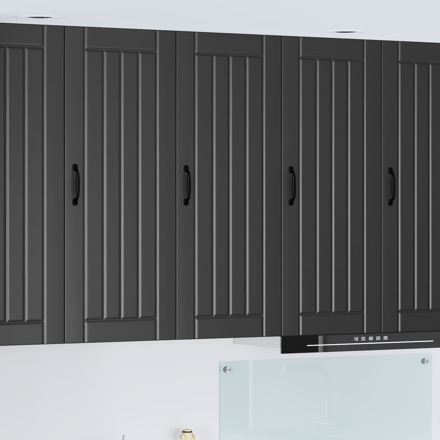 Wandschrank LUCCA Schwarz 40 x 31 x 100 cm Holzwerkstoff