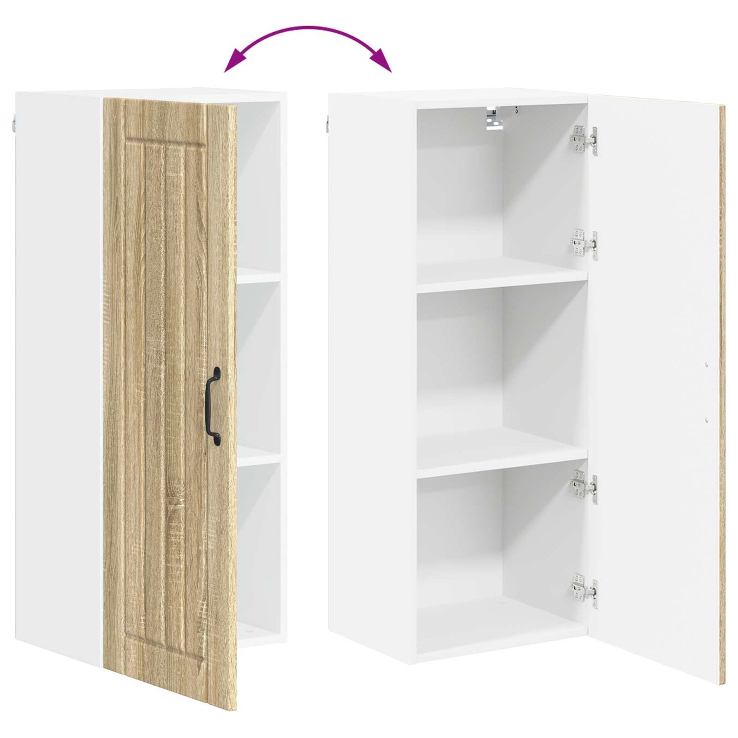 Wandschrank LUCCA Sonoma-Eiche 40 x 31 x 100 cm Holzwerkstoff