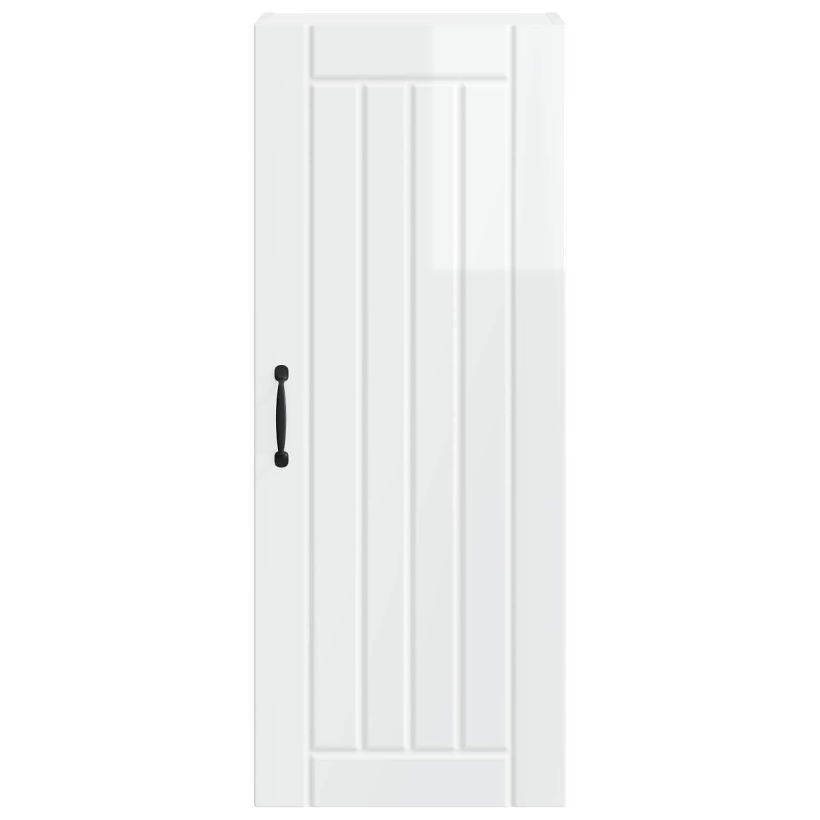 Wandschrank LUCCA Hochglanz Weiß 40 x 31 x 100 cm Holzwerkstoff