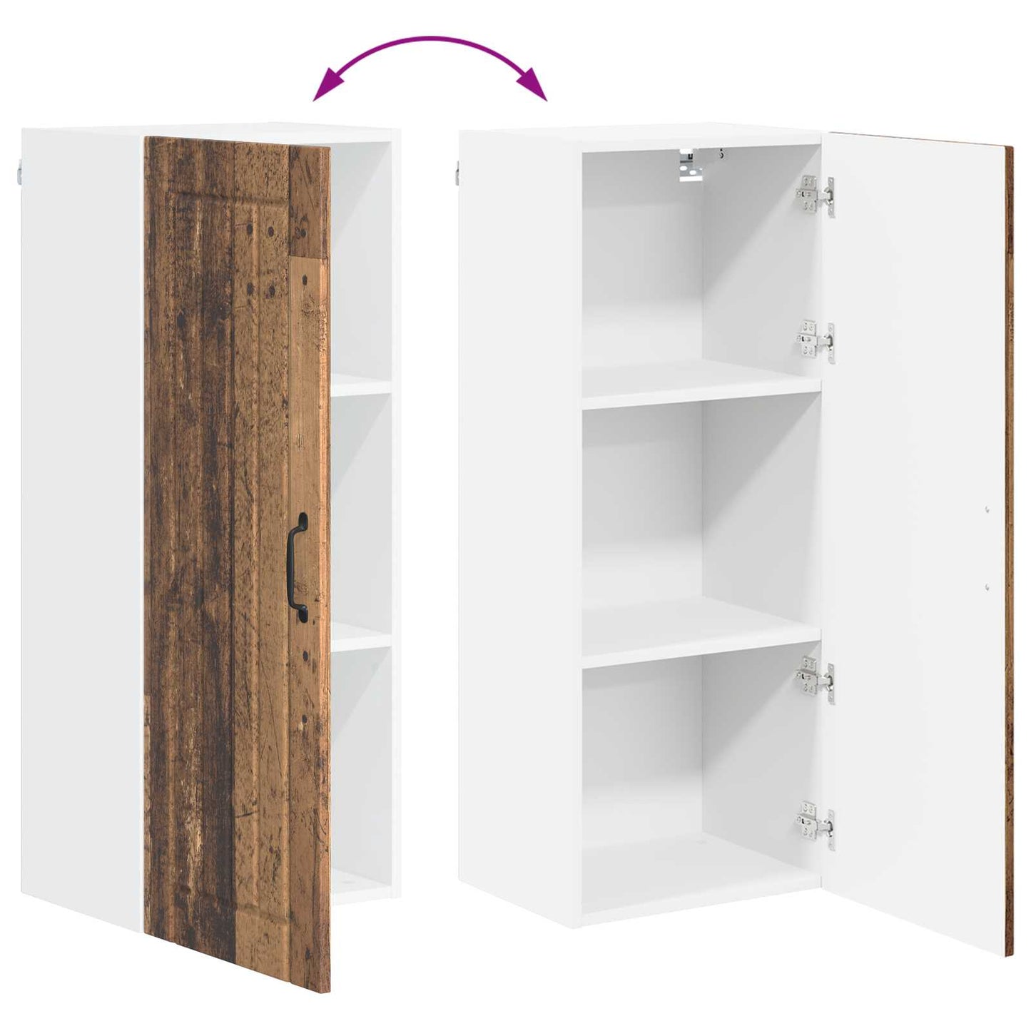 Wandschrank LUCCA Altholz 40 x 31 x 100 cm Holzwerkstoff