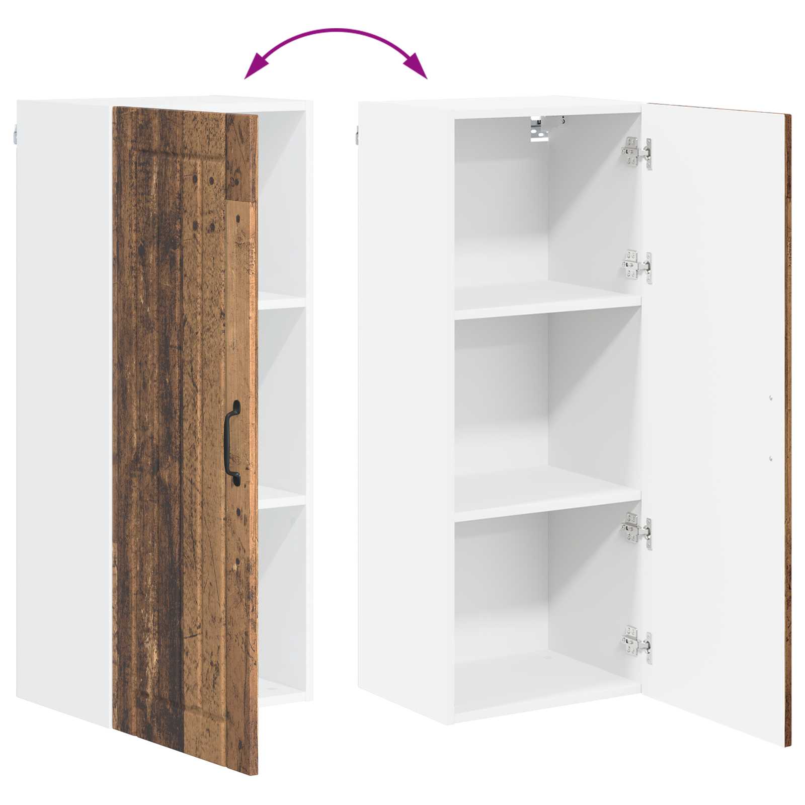 Wandschrank LUCCA Altholz 40 x 31 x 100 cm Holzwerkstoff