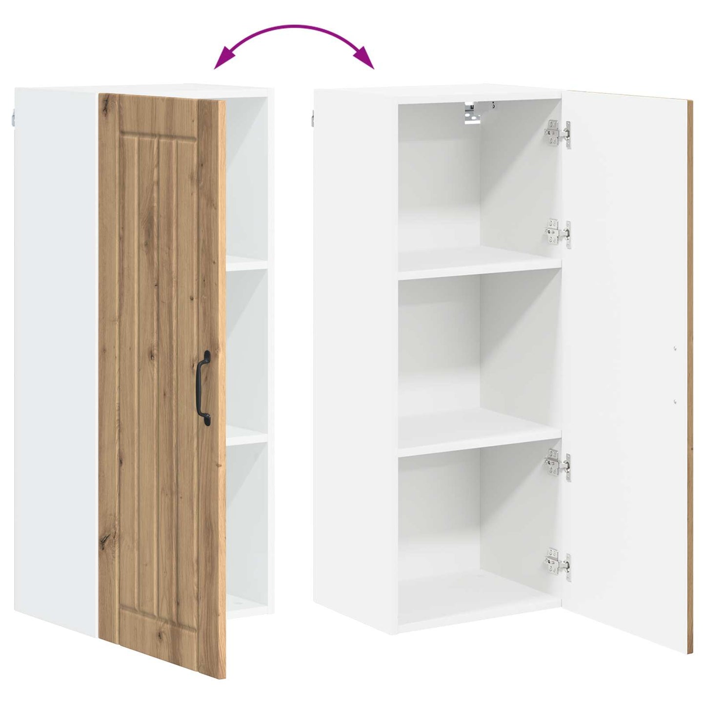 Wandschrank LUCCA Artisan-Eiche 40 x 31 x 100 cm Holzwerkstoff