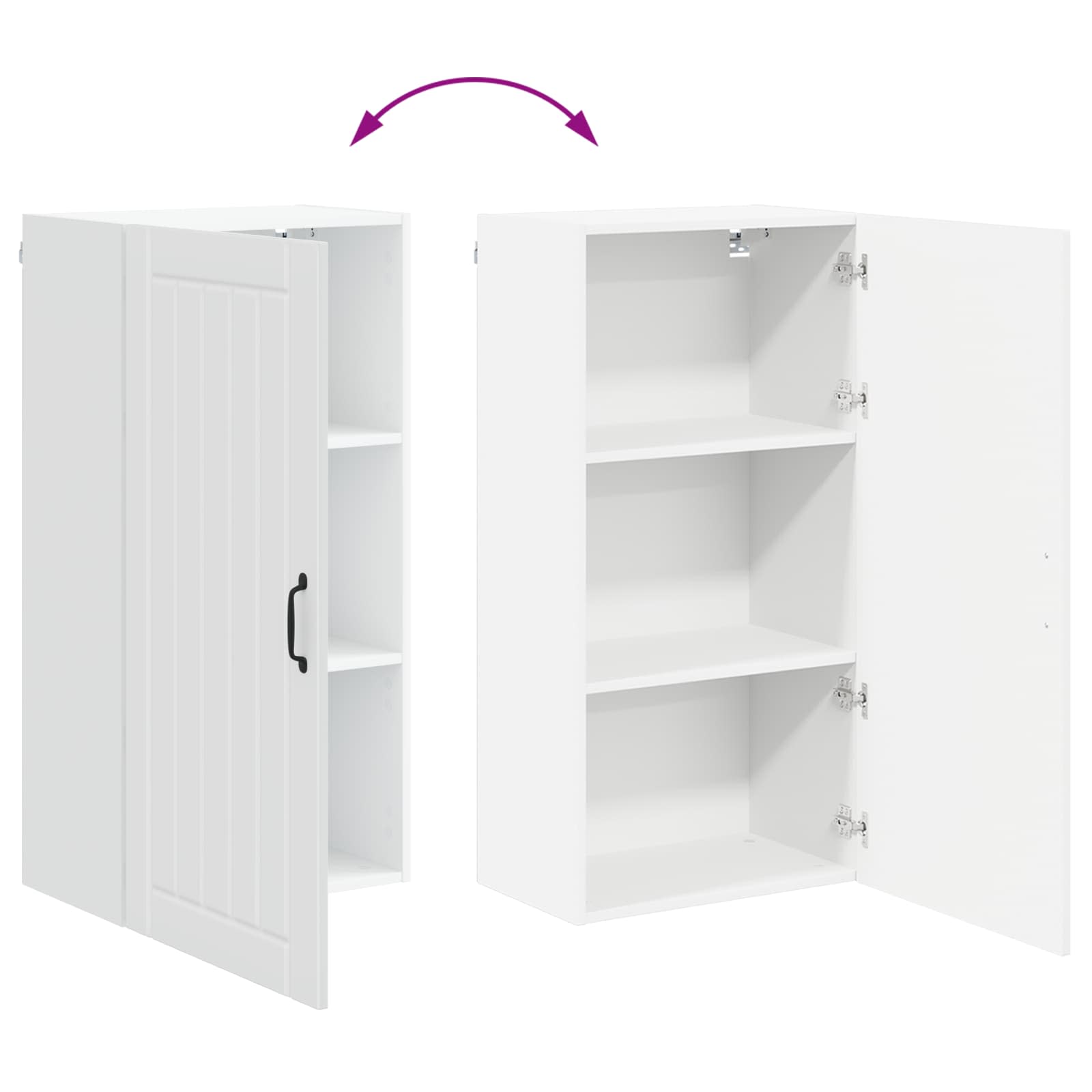 Wandschrank LUCCA Weiß 50 x 31 x 100 cm Holzwerkstoff