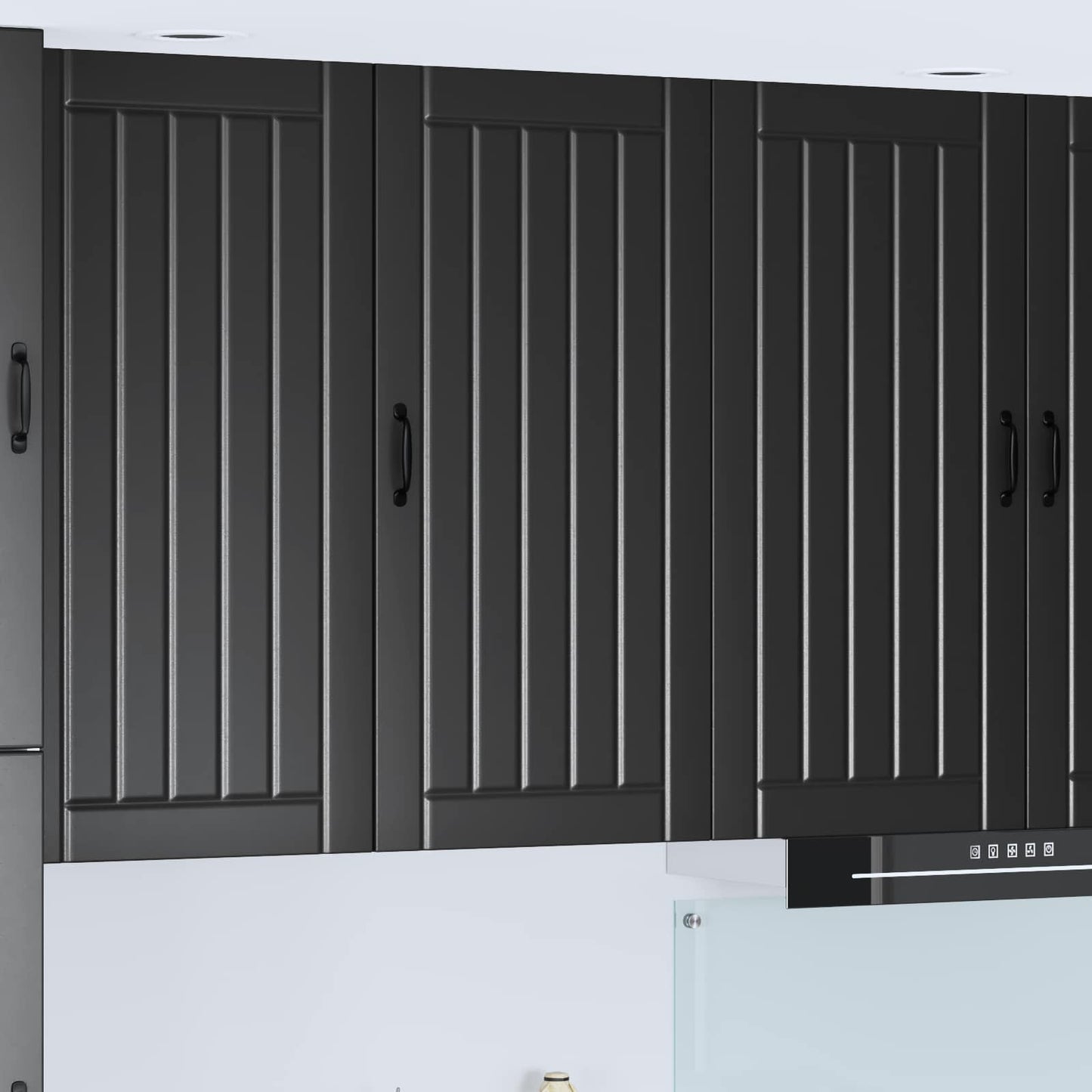 Wandschrank LUCCA Schwarz 50 x 31 x 100 cm Holzwerkstoff