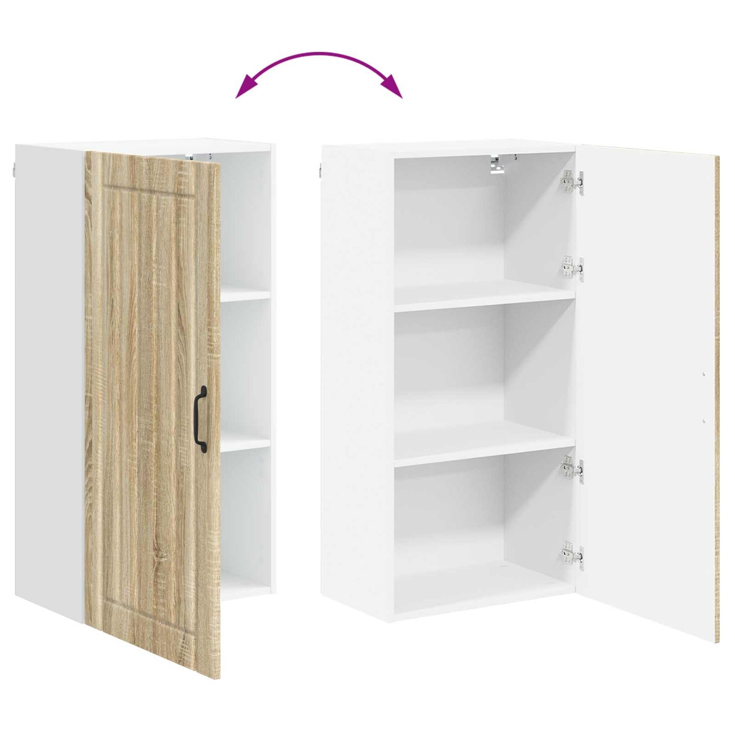 Wandschrank LUCCA Sonoma-Eiche 50 x 31 x 100 cm Holzwerkstoff