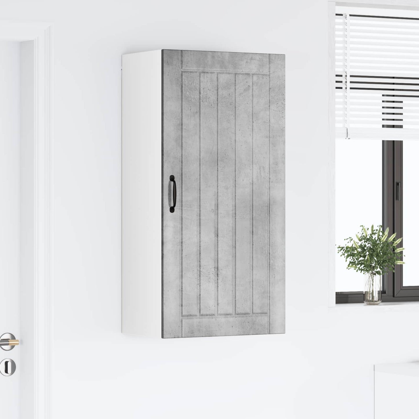 Wandschrank LUCCA Betongrau 50 x 31 x 100 cm Holzwerkstoff