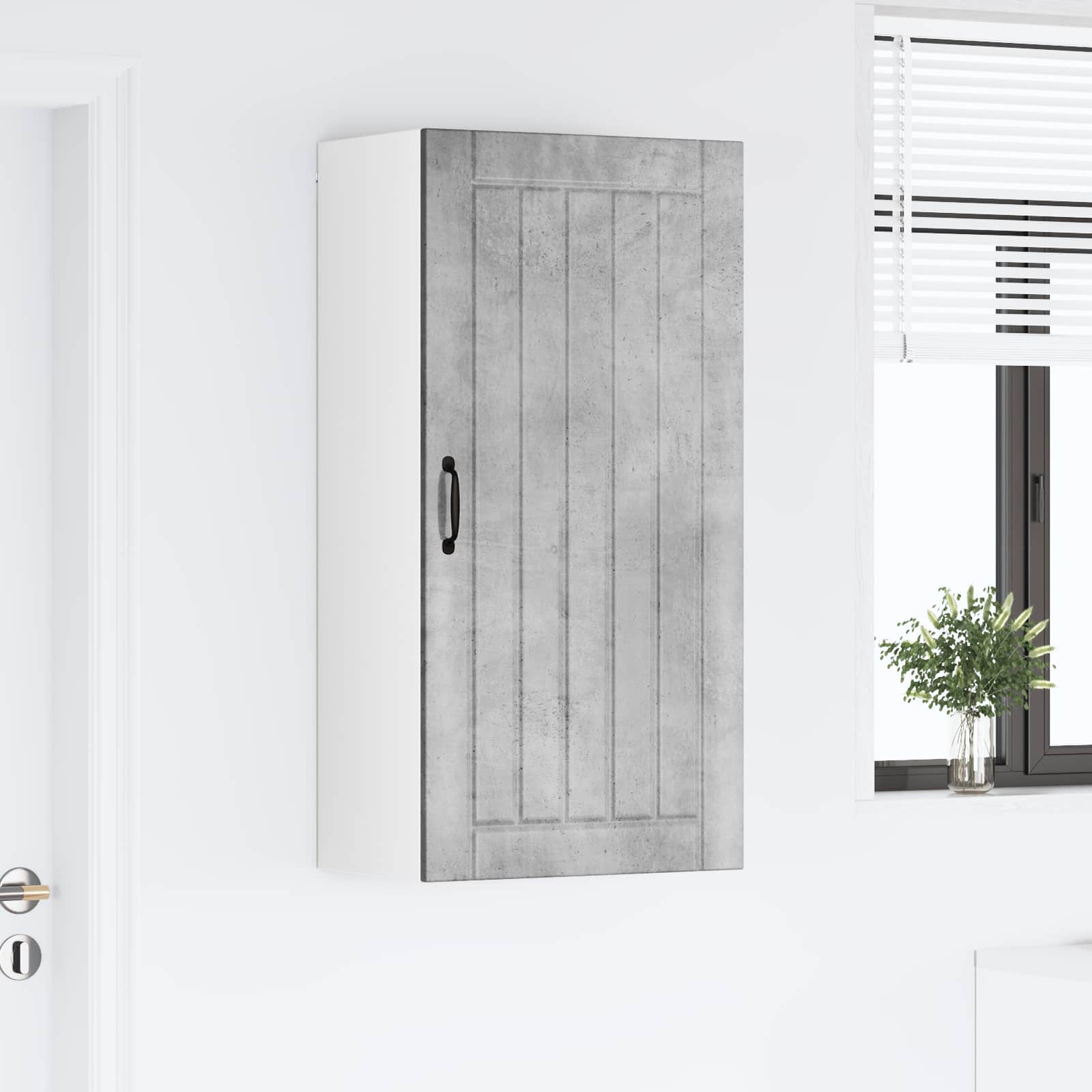 Wandschrank LUCCA Betongrau 50 x 31 x 100 cm Holzwerkstoff