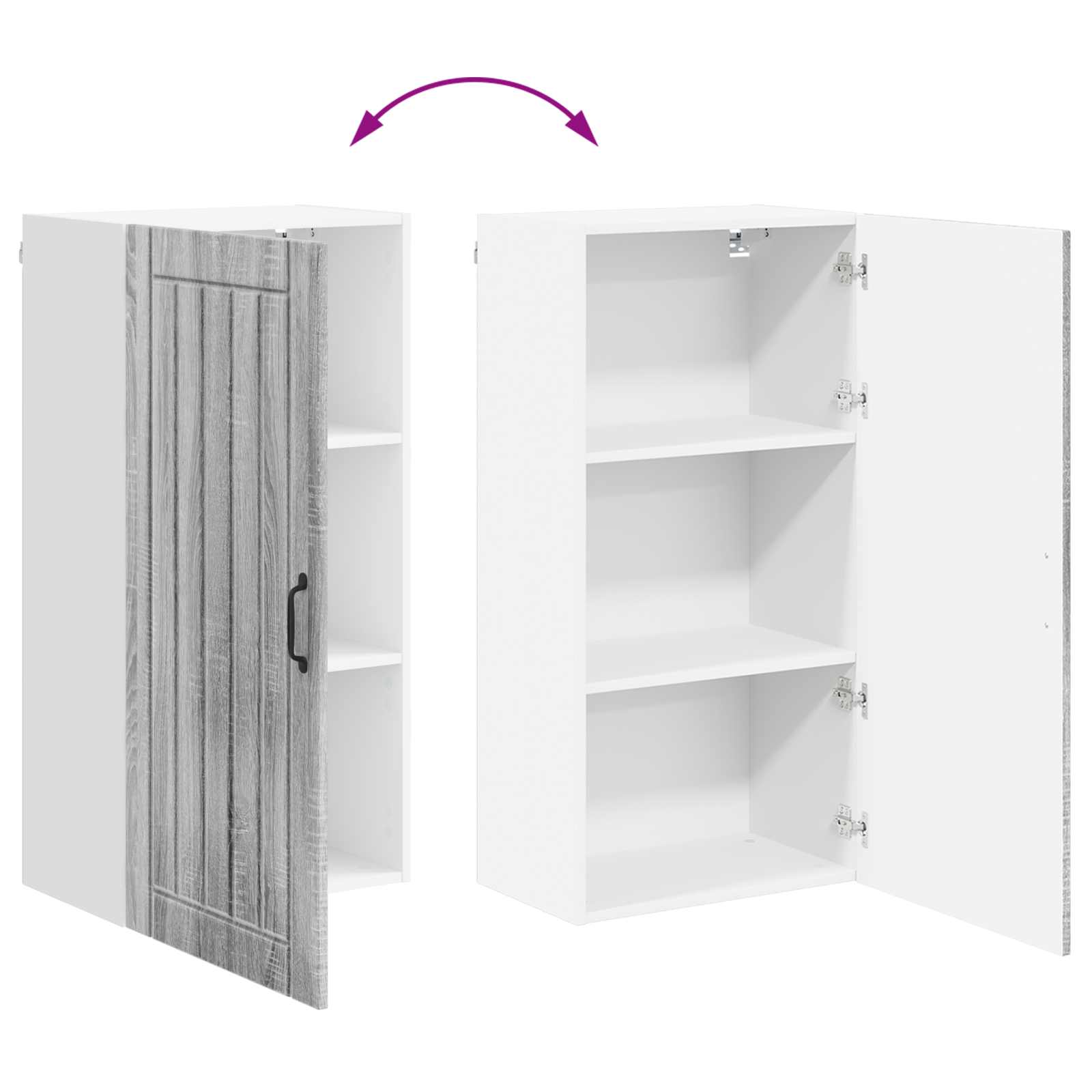 Wandschrank LUCCA Graues Sonoma 50 x 31 x 100 cm Holzwerkstoff