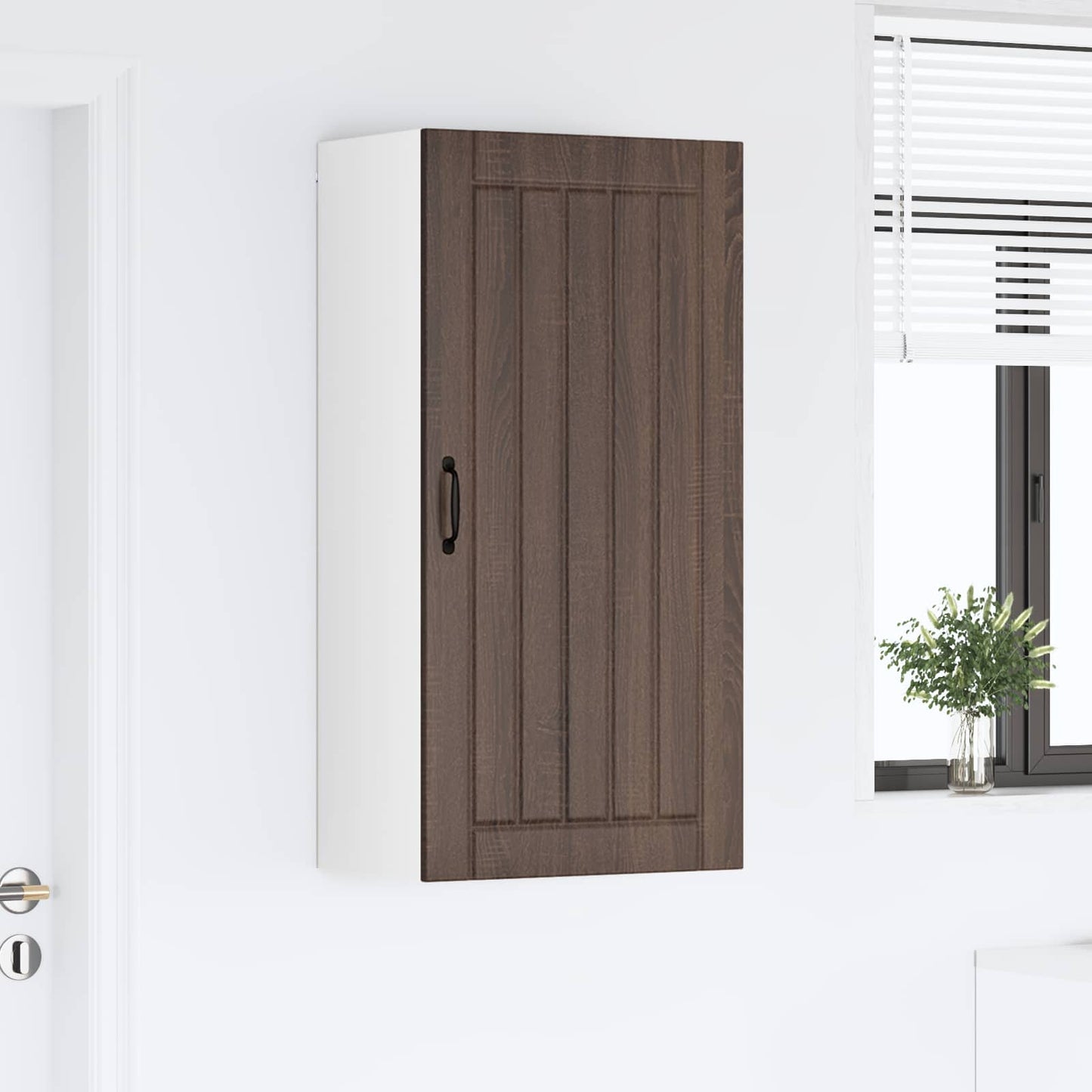 Wandschrank LUCCA Brauneiche 50 x 31 x 100 cm Holzwerkstoff