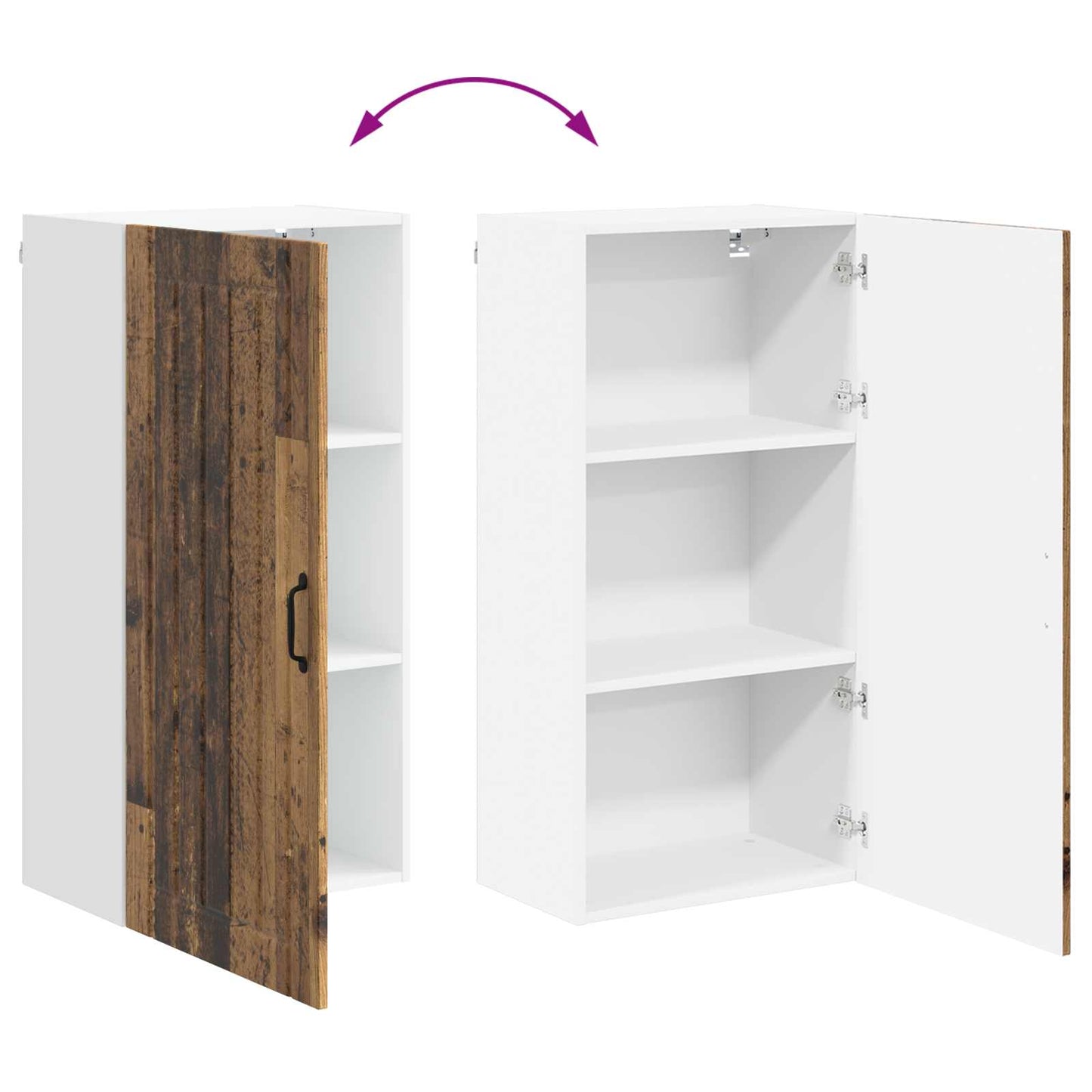 Wandschrank LUCCA Altholz 50 x 31 x 100 cm Holzwerkstoff