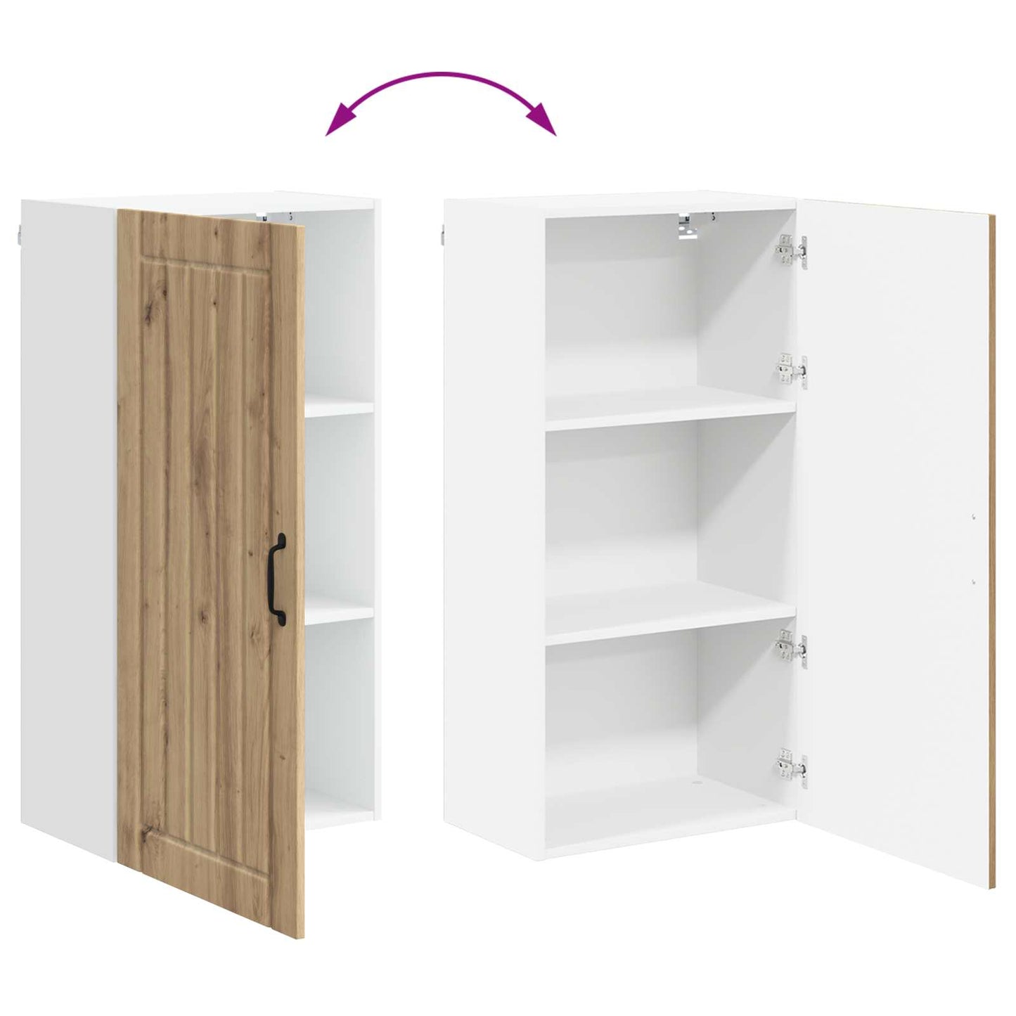 Wandschrank LUCCA Artisan-Eiche 50 x 31 x 100 cm Holzwerkstoff