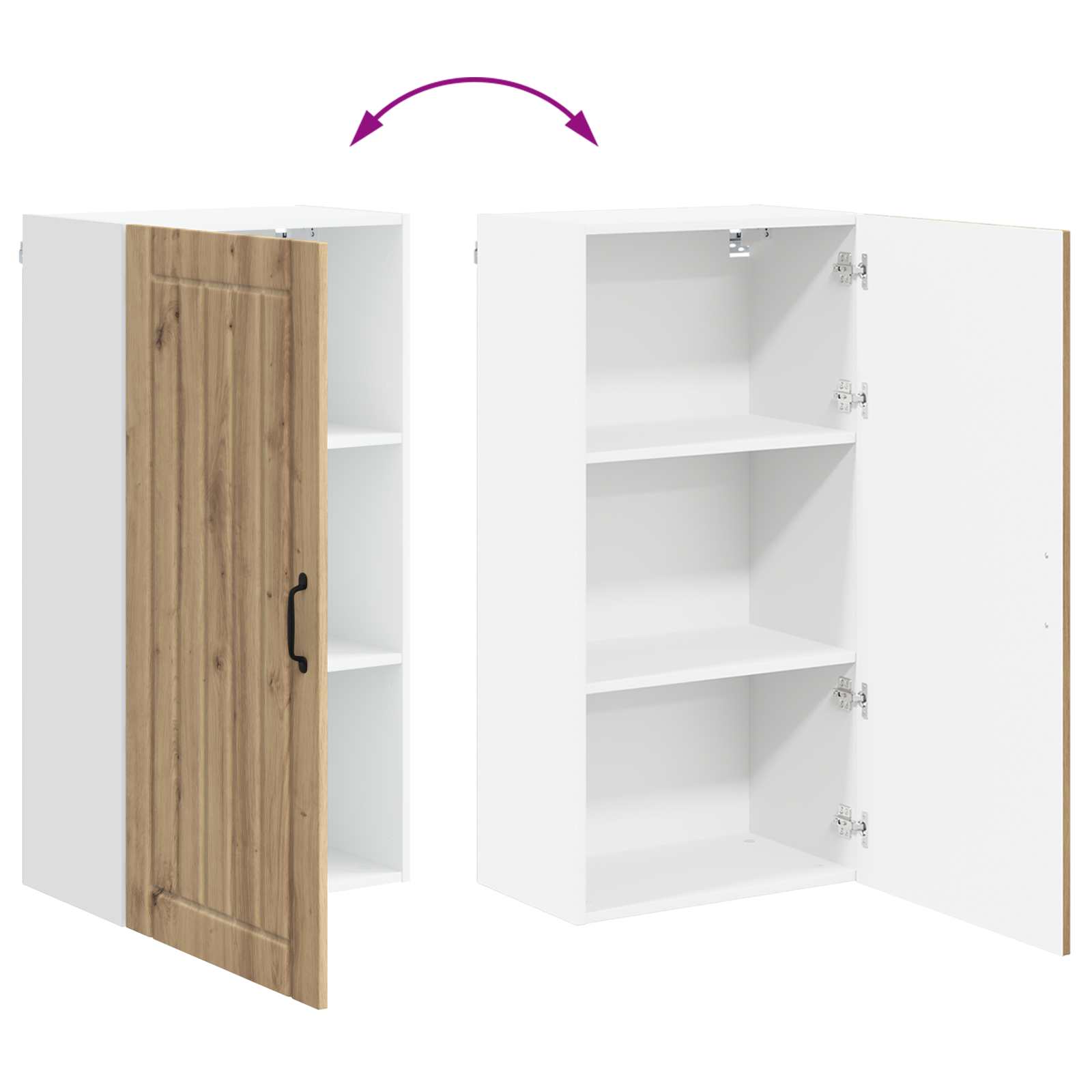 Wandschrank LUCCA Artisan-Eiche 50 x 31 x 100 cm Holzwerkstoff