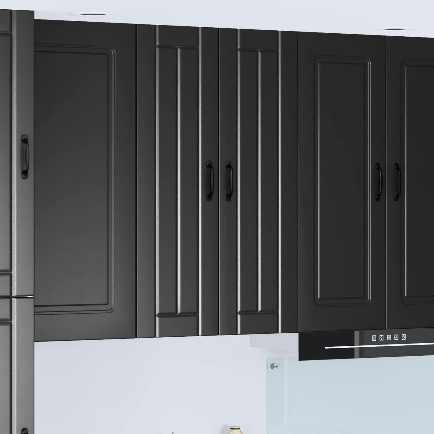 Wandschrank LUCCA Schwarz 60 x 31 x 100 cm Holzwerkstoff