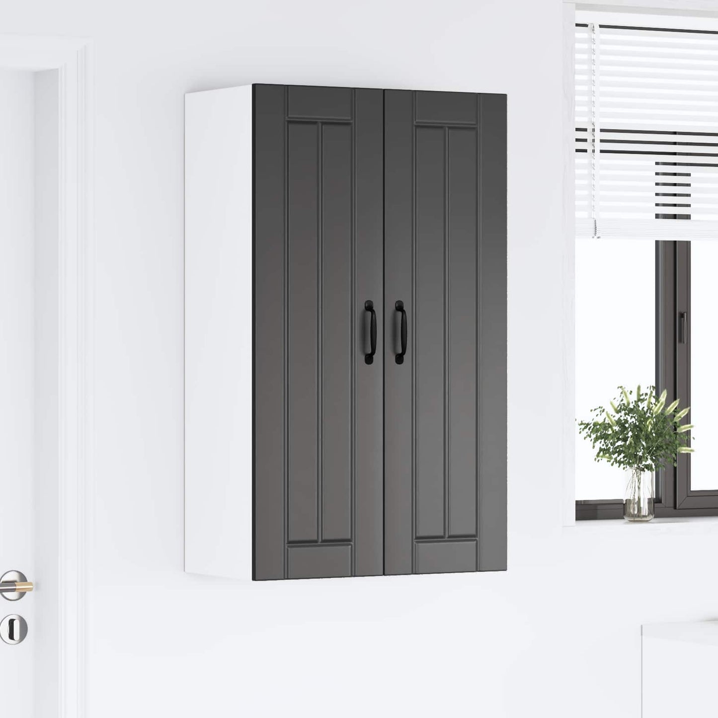 Wandschrank LUCCA Schwarz 60 x 31 x 100 cm Holzwerkstoff