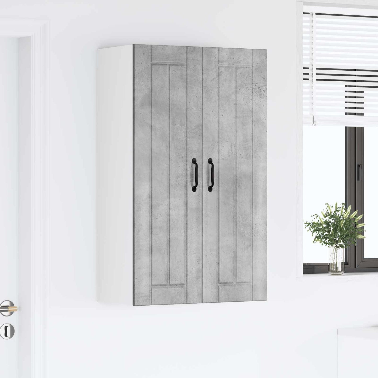 Wandschrank LUCCA Betongrau 60 x 31 x 100 cm Holzwerkstoff