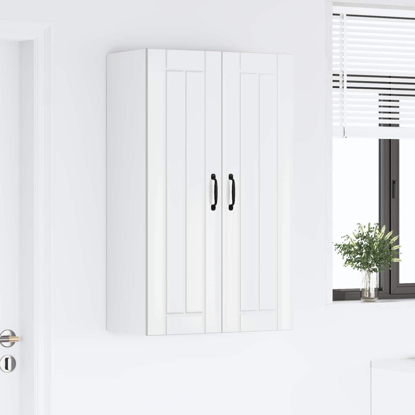 Wandschrank LUCCA Hochglanz Weiß 60 x 31 x 100 cm Holzwerkstoff