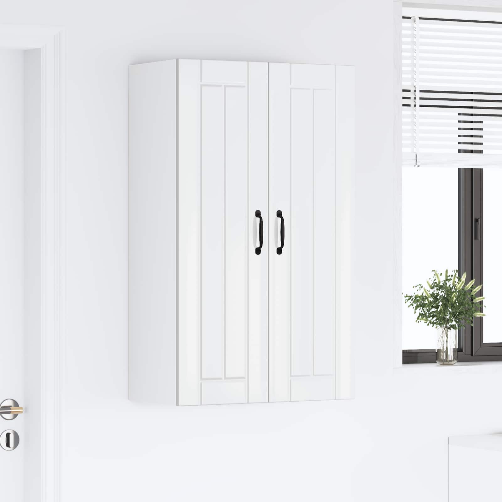 Wandschrank LUCCA Hochglanz Weiß 60 x 31 x 100 cm Holzwerkstoff
