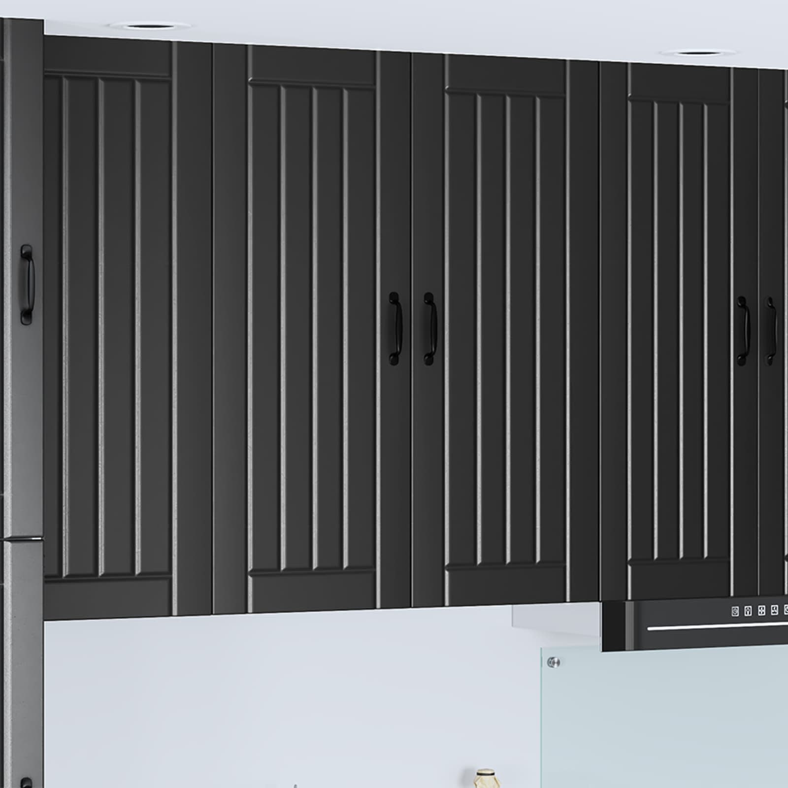 Wandschrank LUCCA Schwarz 80 x 31 x 100 cm Holzwerkstoff