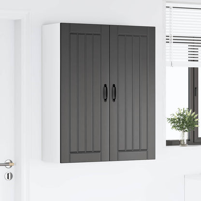 Wandschrank LUCCA Schwarz 80 x 31 x 100 cm Holzwerkstoff