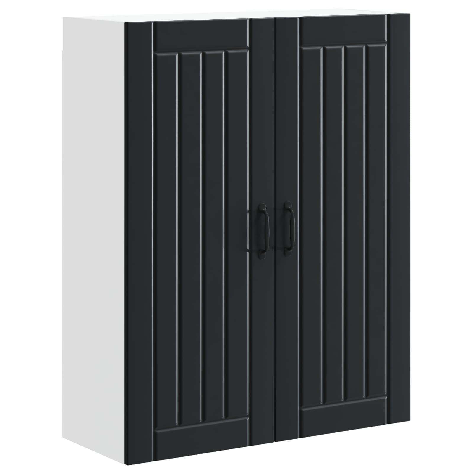 Wandschrank LUCCA Schwarz 80 x 31 x 100 cm Holzwerkstoff