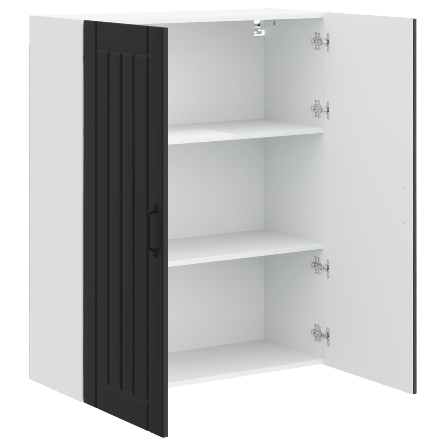 Wandschrank LUCCA Schwarz 80 x 31 x 100 cm Holzwerkstoff